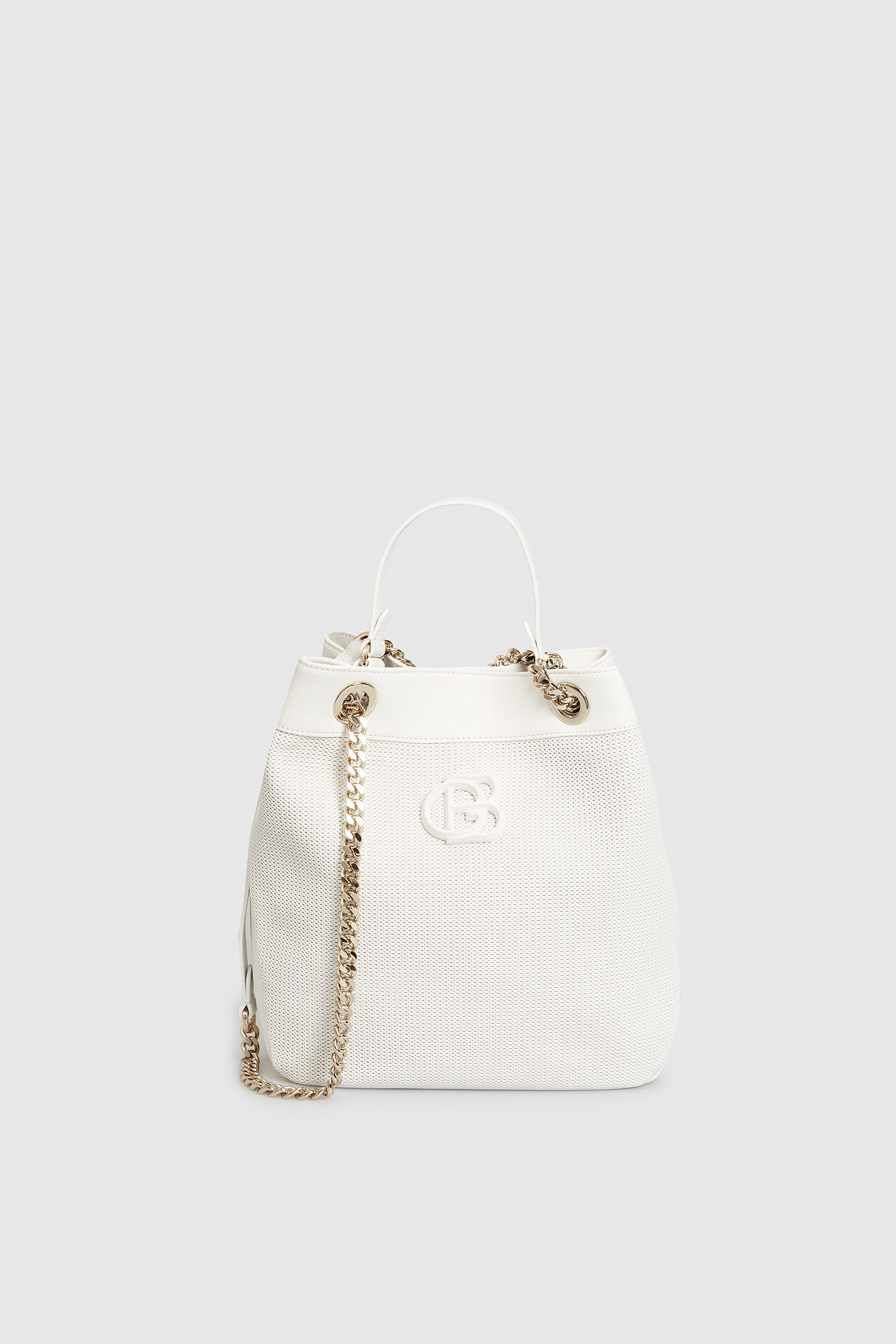 Женская белая кожаная сумка Baldinini 170600;9