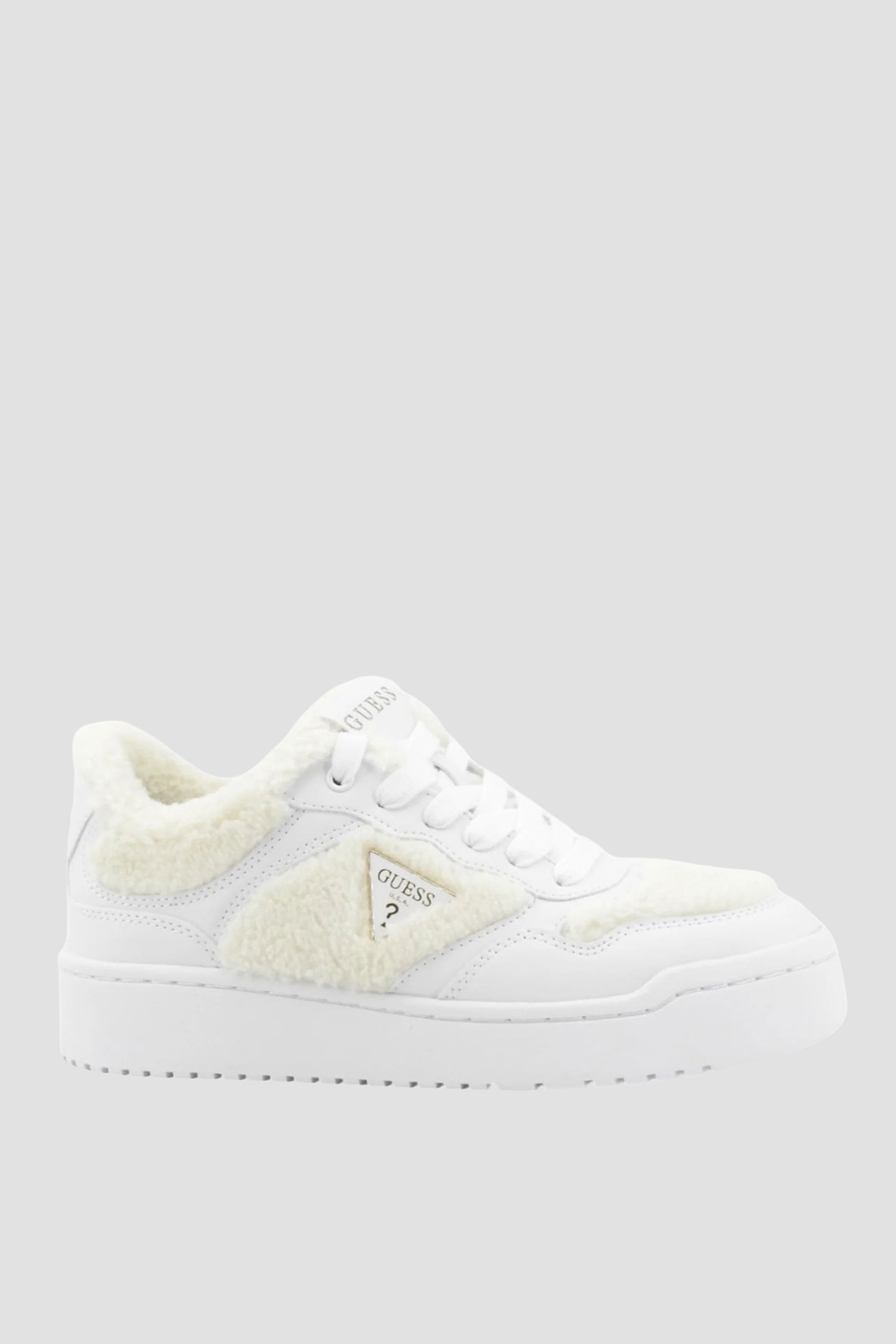 Жіночі білі снікерси Guess FLFM10.FAB12;WHITE