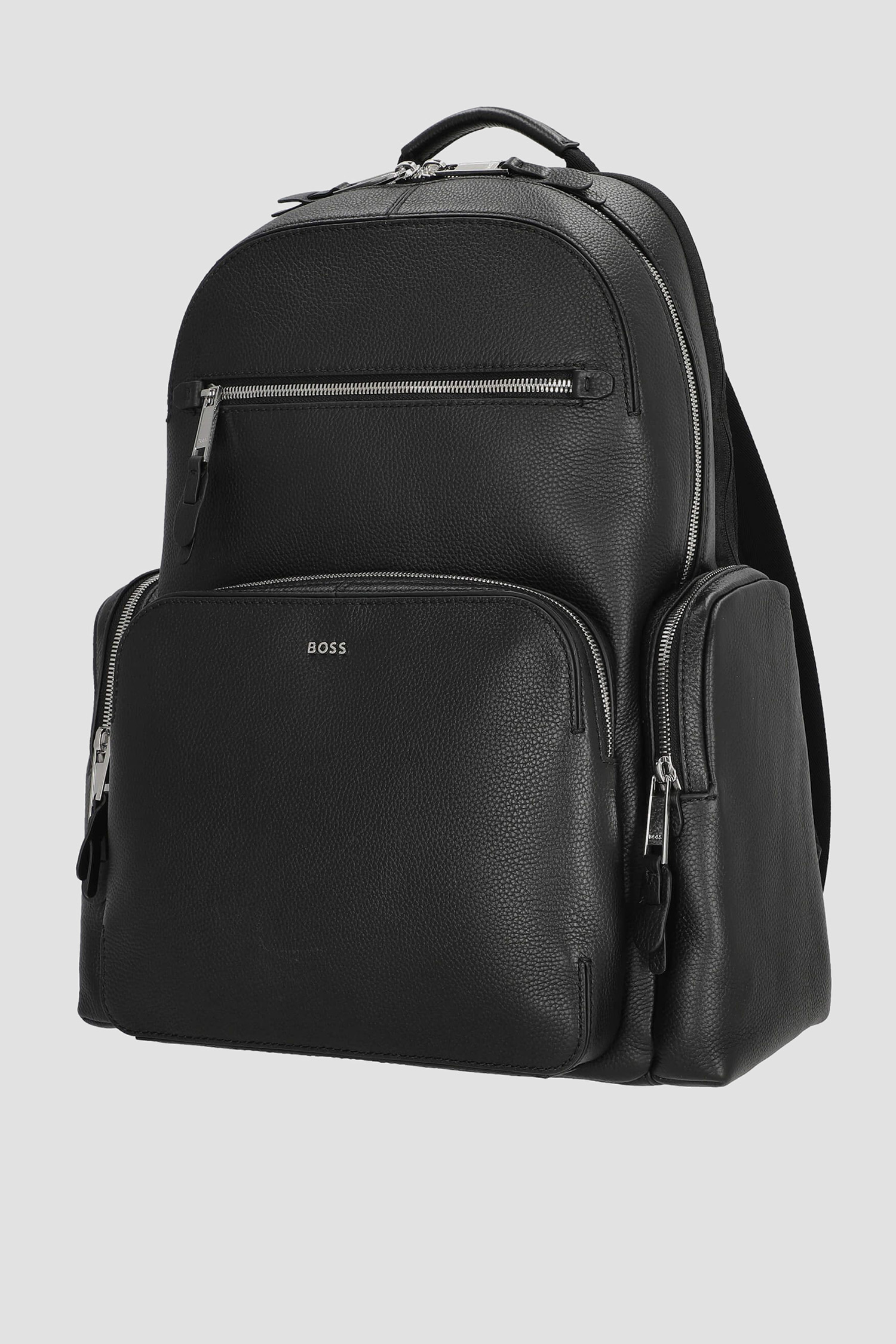 Чоловічий чорний шкіряний рюкзак BOSS 50512793;001