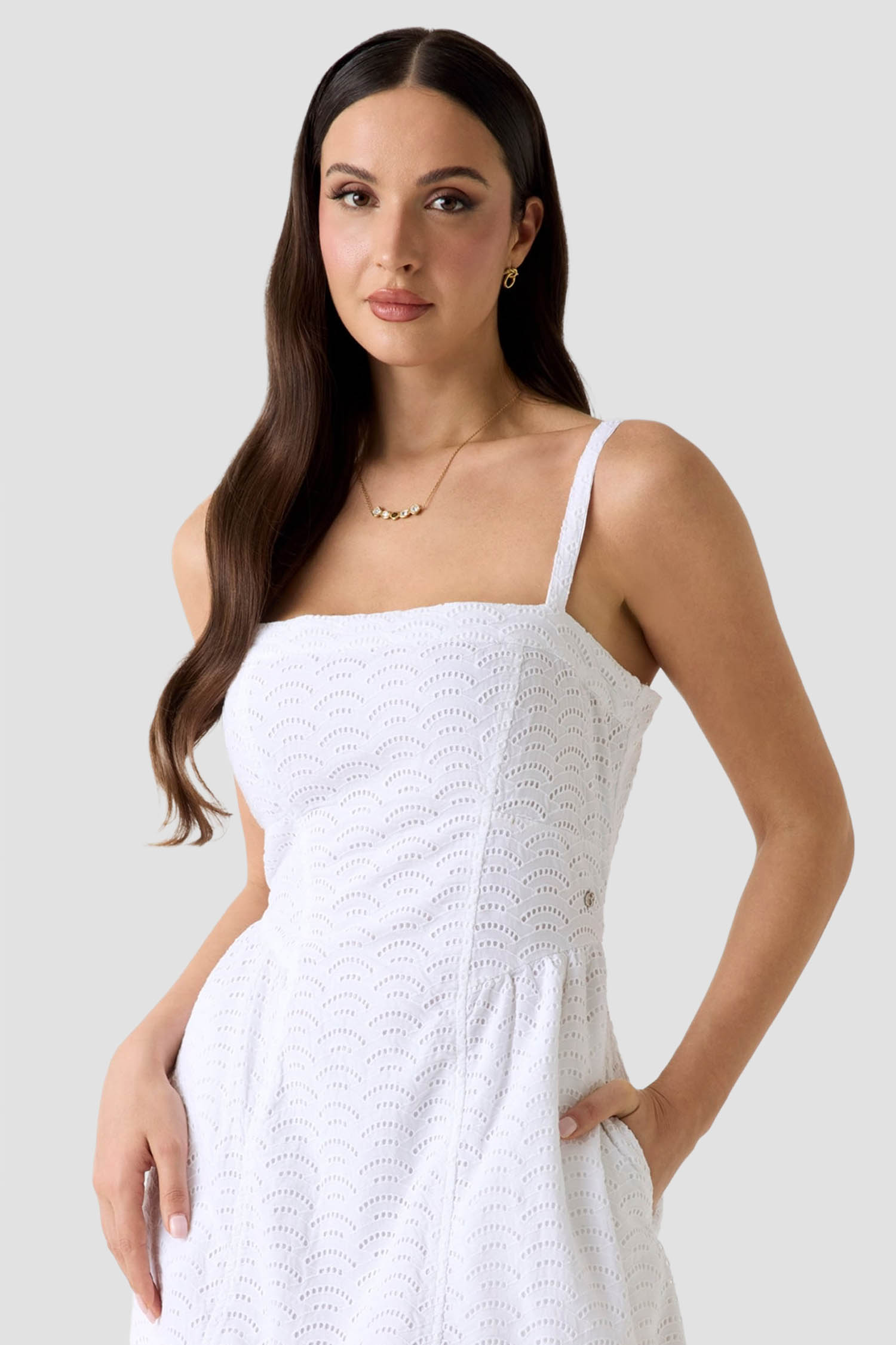 Женское белое платье Guess W6GK44.W1884;G011