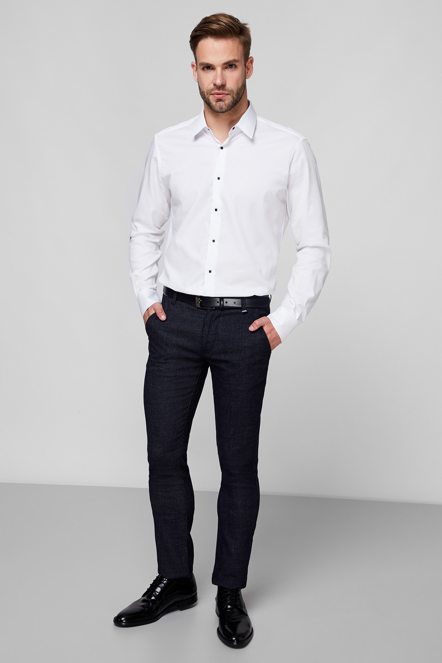 Мужская белая рубашка Karl Lagerfeld 502661.605000;10