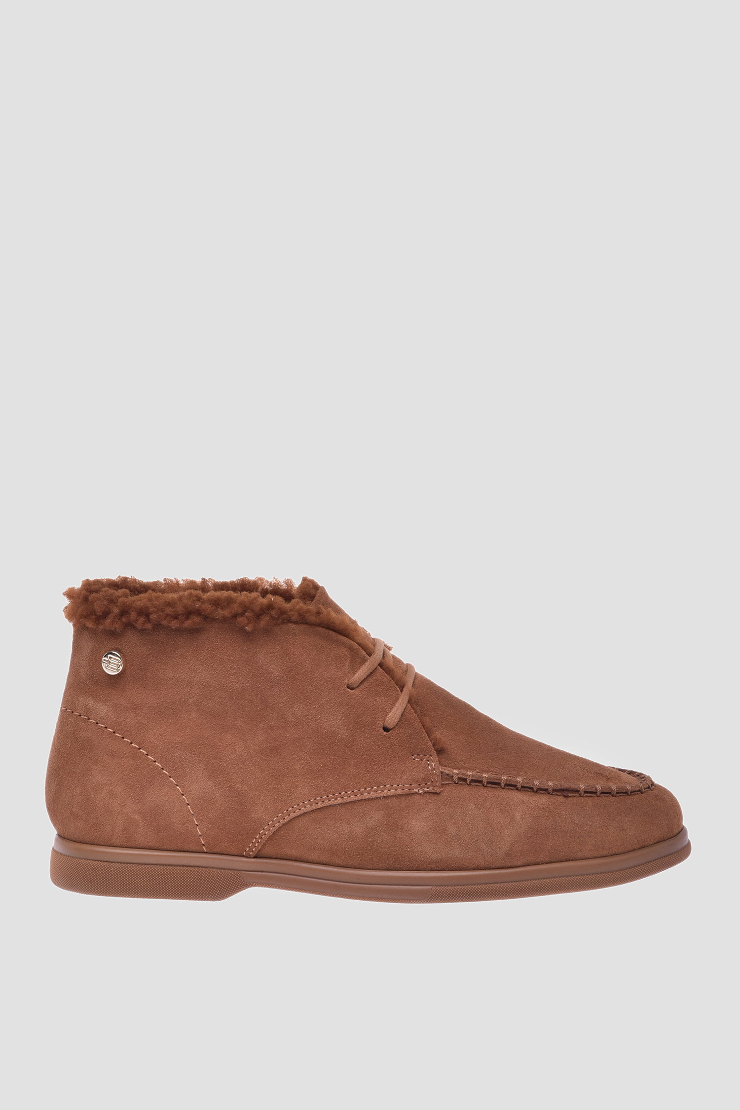 Женские коричневые замшевые ботинки Baldinini D3B255ROBY;4092