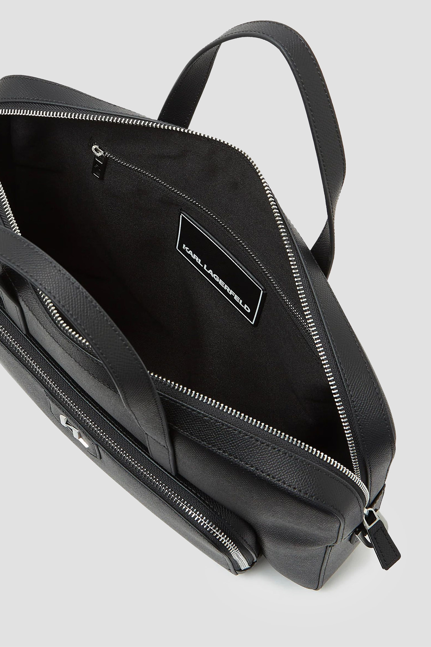 Мужская черная кожаная сумка для ноутбука Karl Lagerfeld A1M30098;999