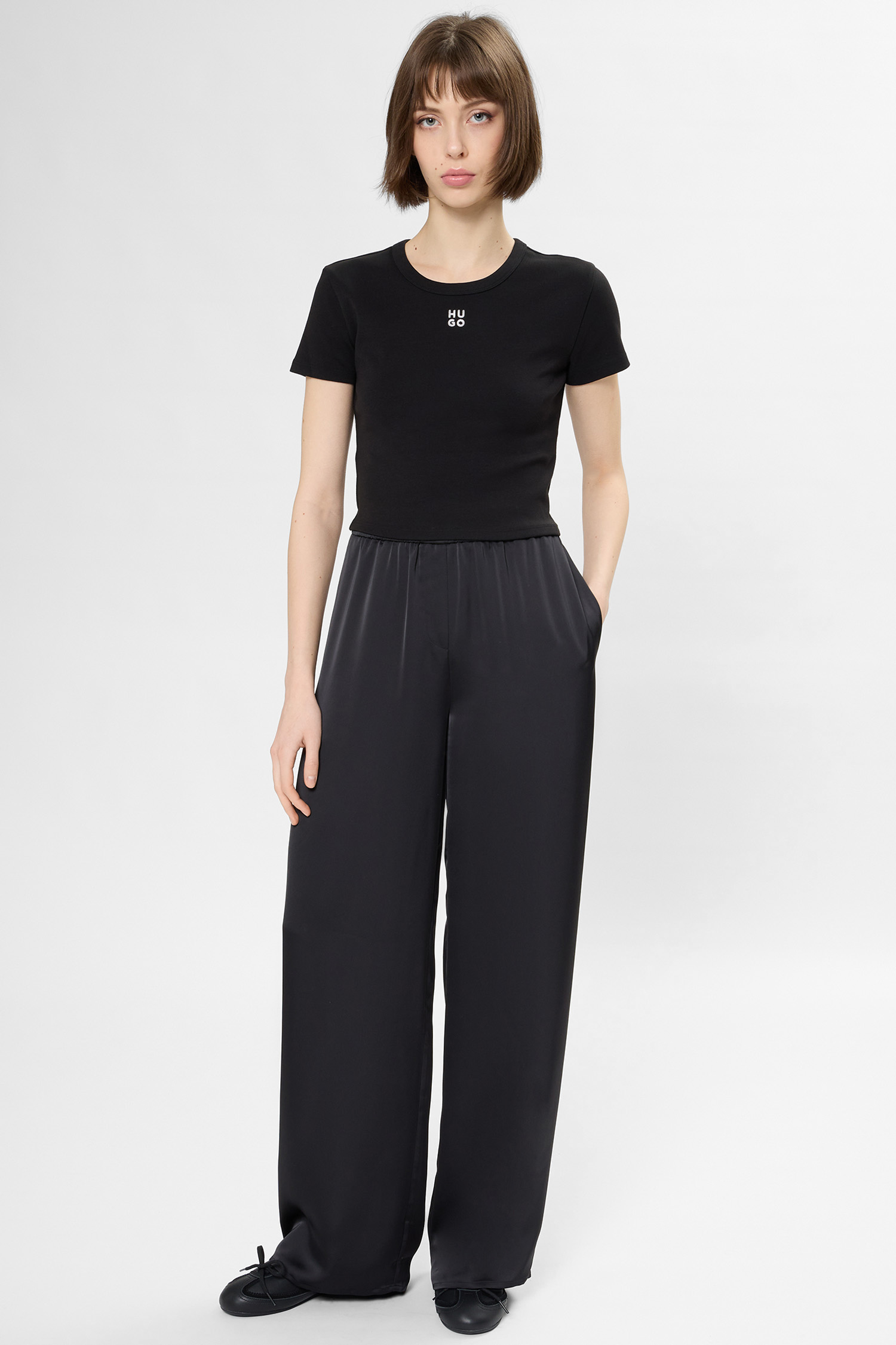 Жіночі чорні брюки HUGO 50556673;001