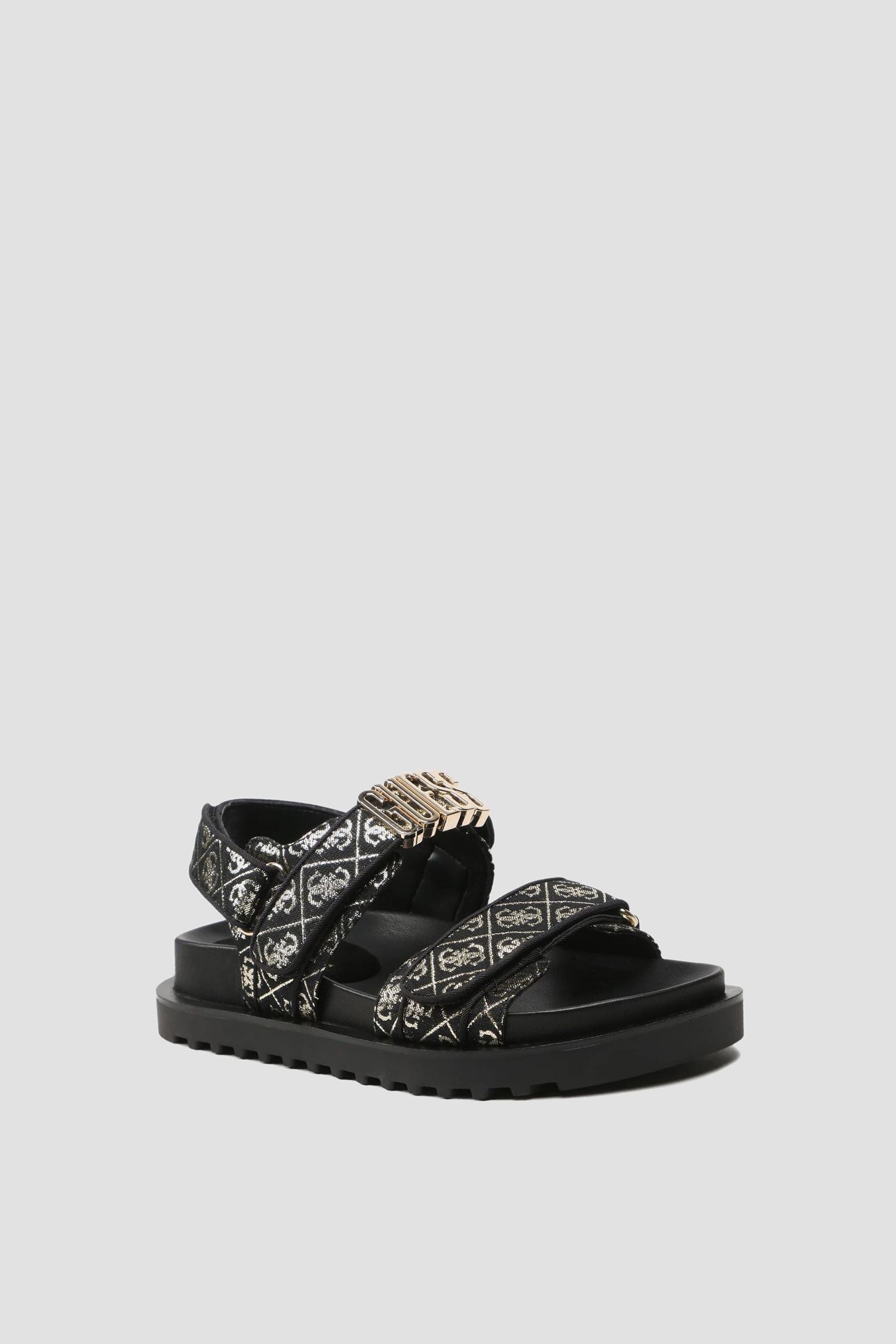 Жіночі чорні сандалі з візерунком Guess FL6FBS.FAL03;BLKPL