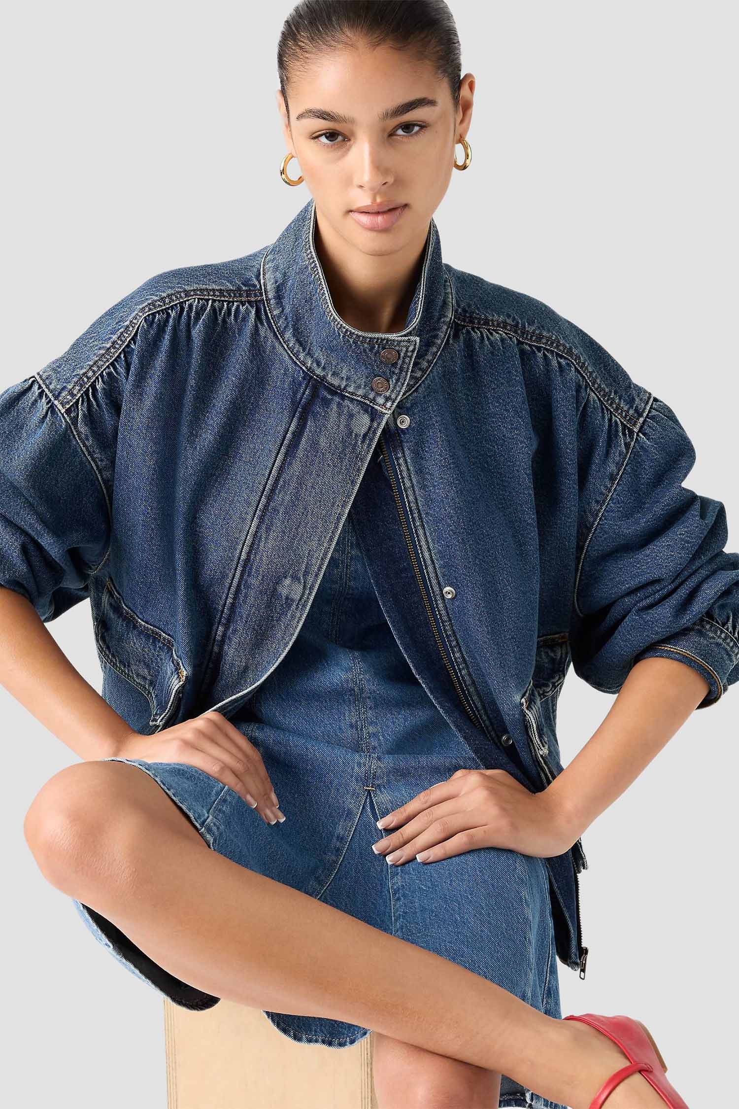 Жіноча синя джинсова куртка Levi’s® 005NQ;0001