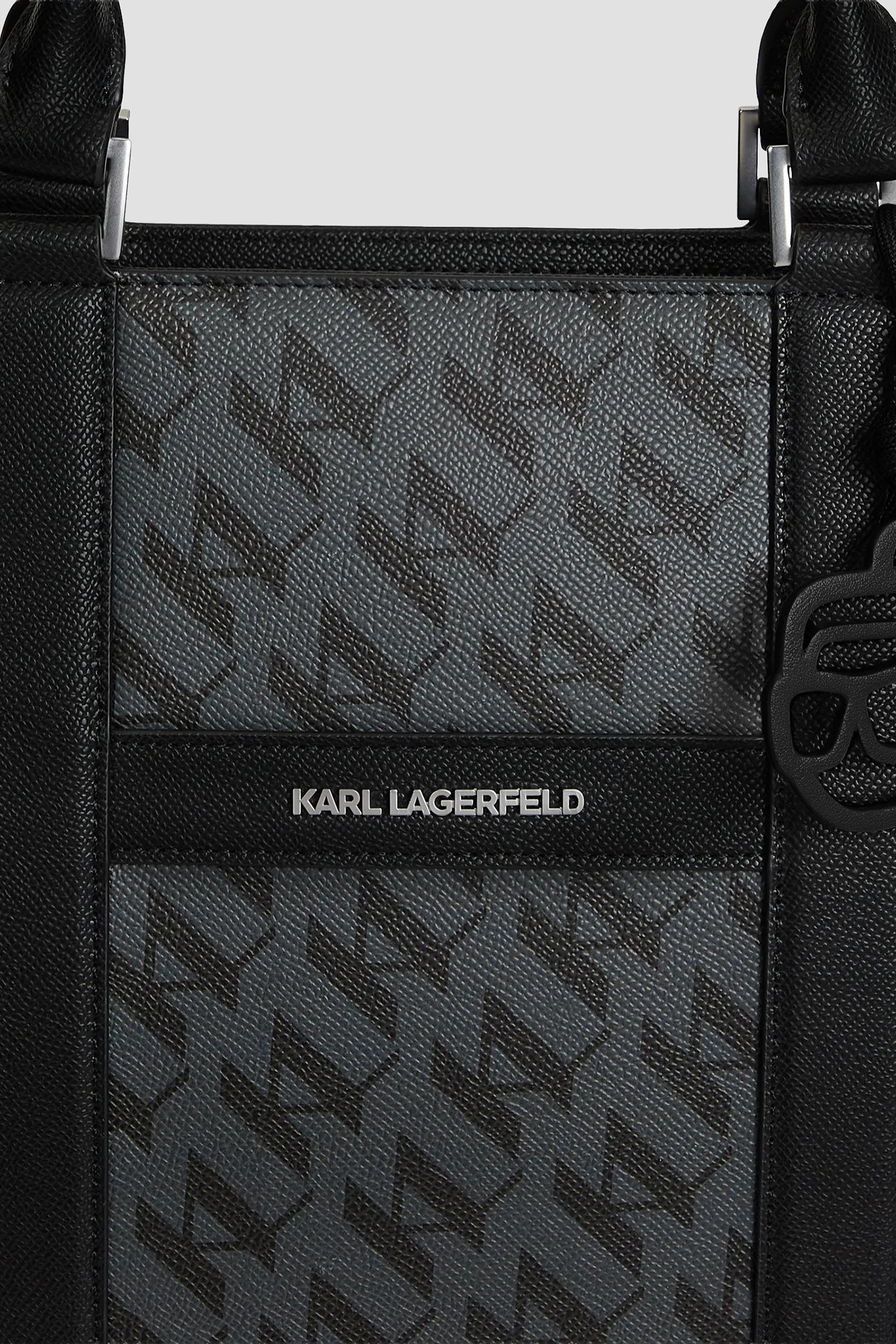 Чоловіча темно-сіра сумка з візерунком Karl Lagerfeld B3M30256;999