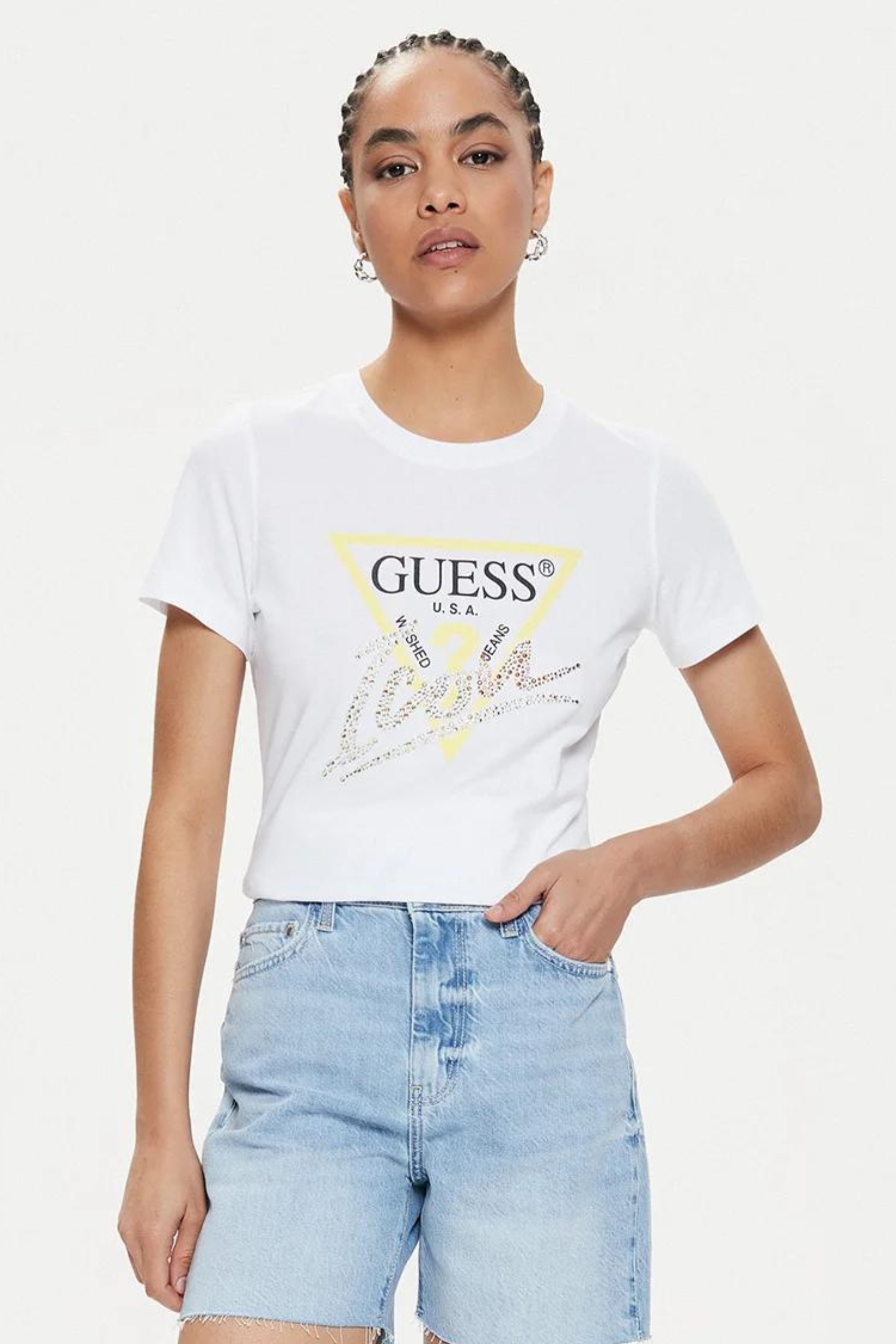 Женская белая футболка Guess W4GI20.I3Z14;G011