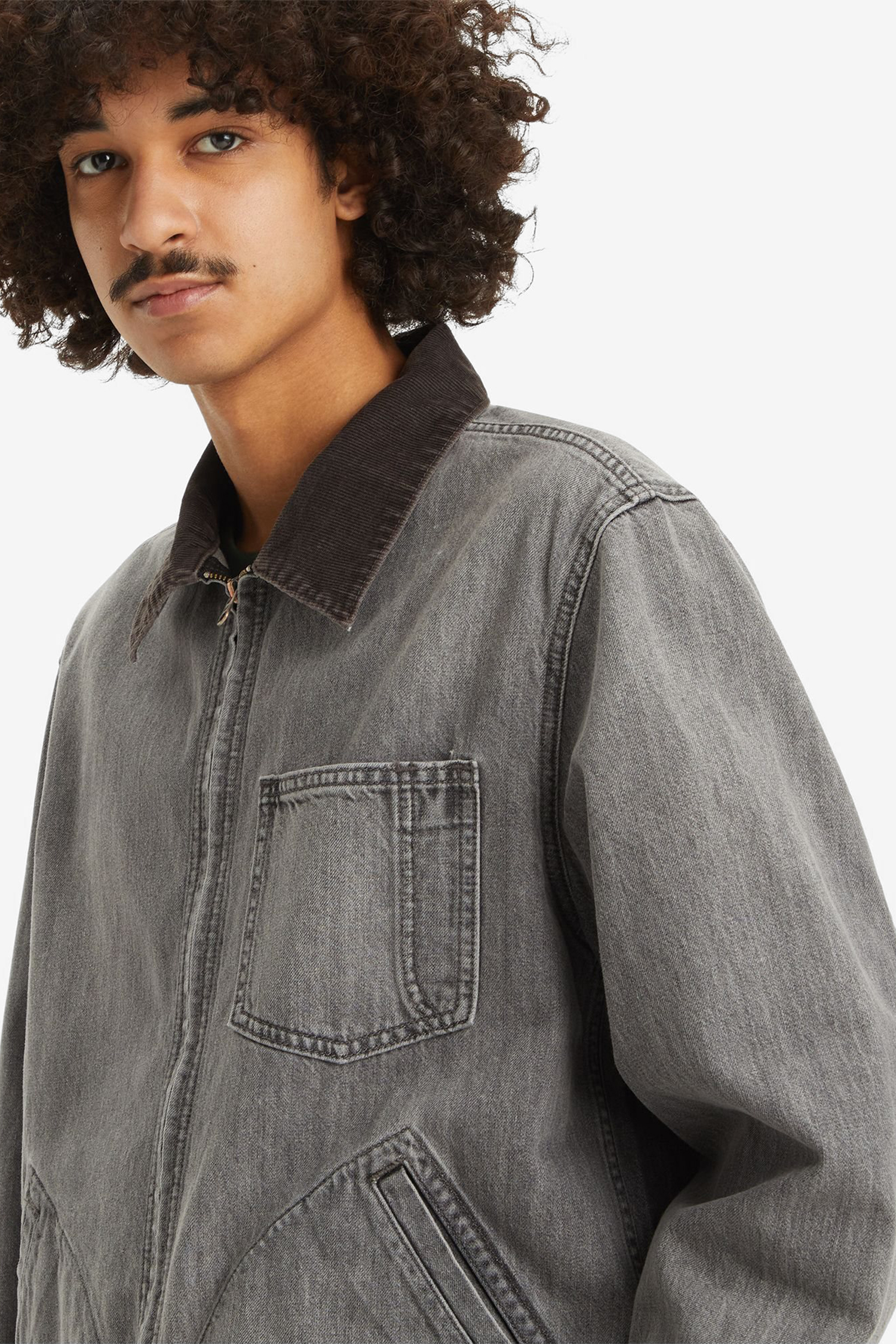 Мужская серая джинсовая куртка Levi’s® A8635;0000