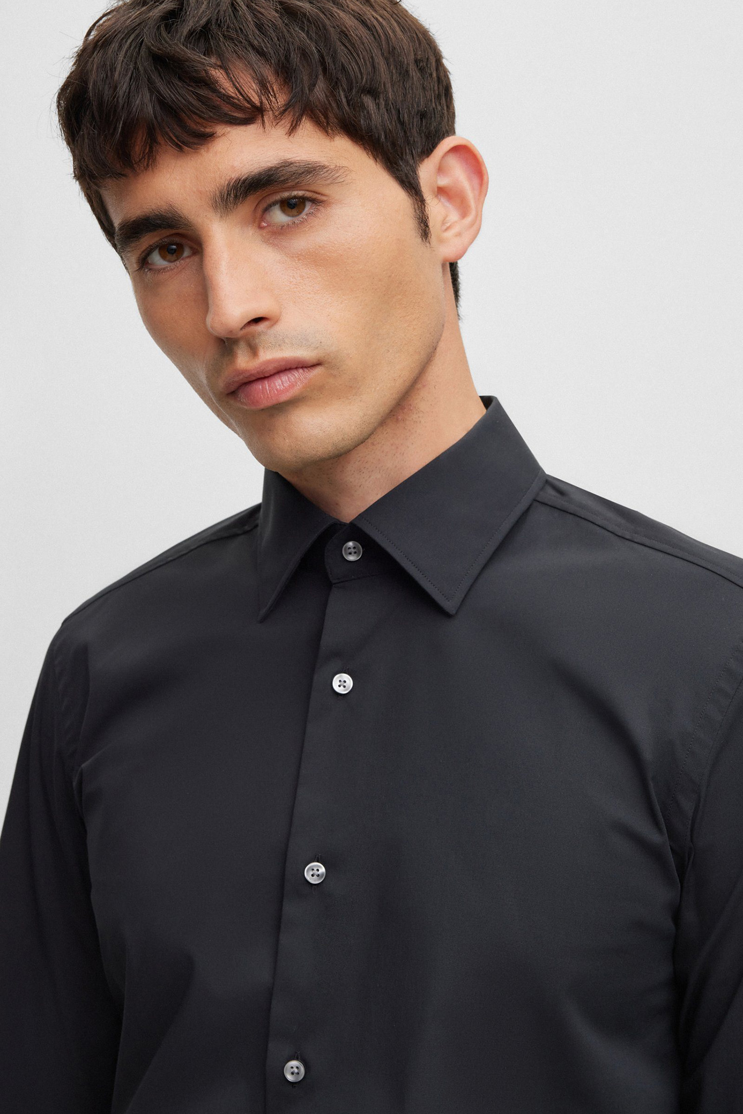 Мужская черная рубашка BOSS 50469345;001