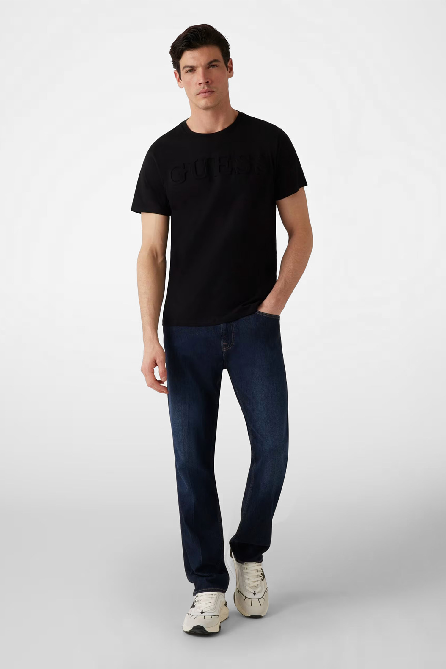 Мужская черная футболка Guess M4PI0E.K8HM4;JBLK