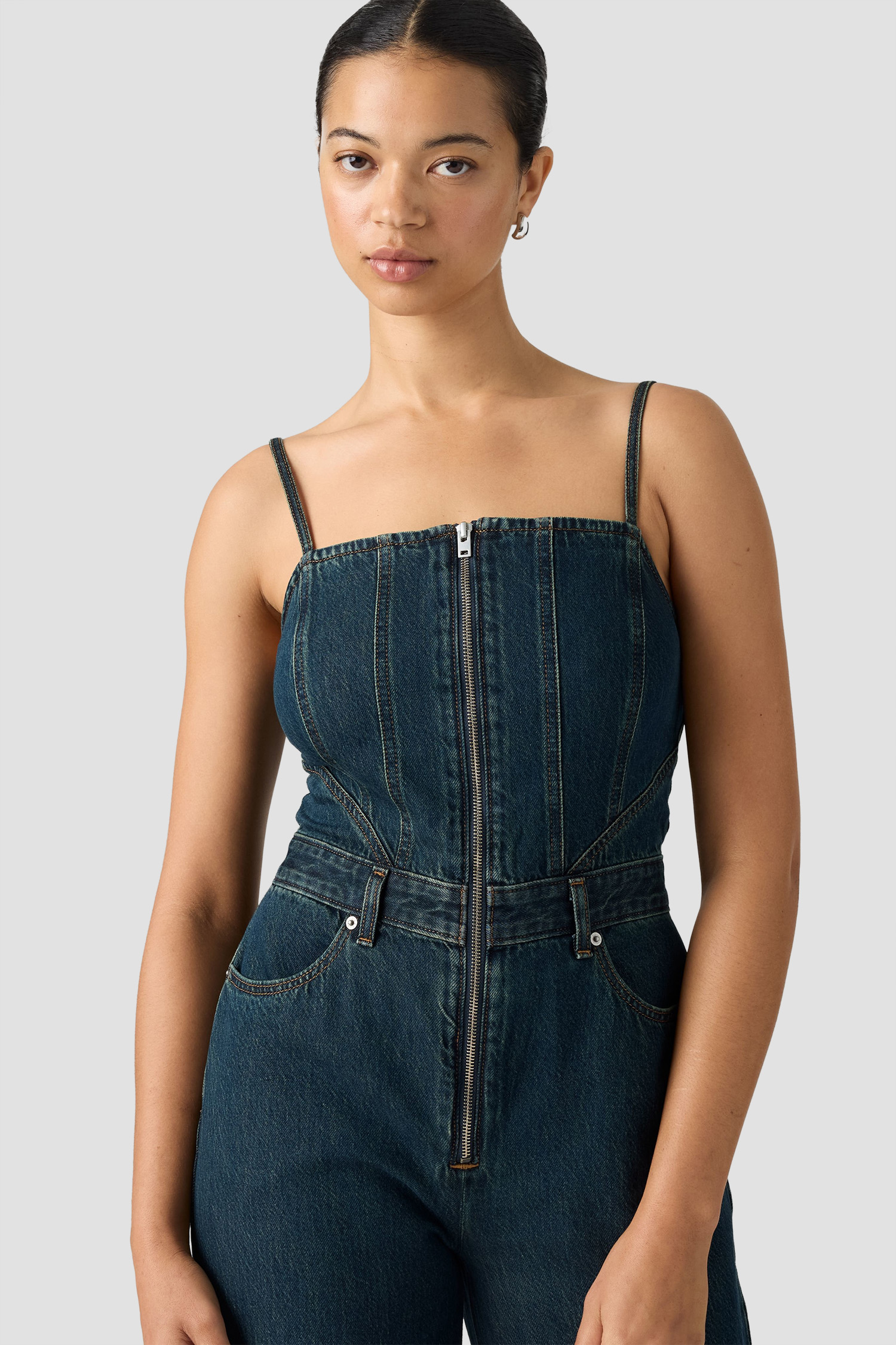 Женский темно-синий джинсовый комбинезон Levi’s® 0088T;0002