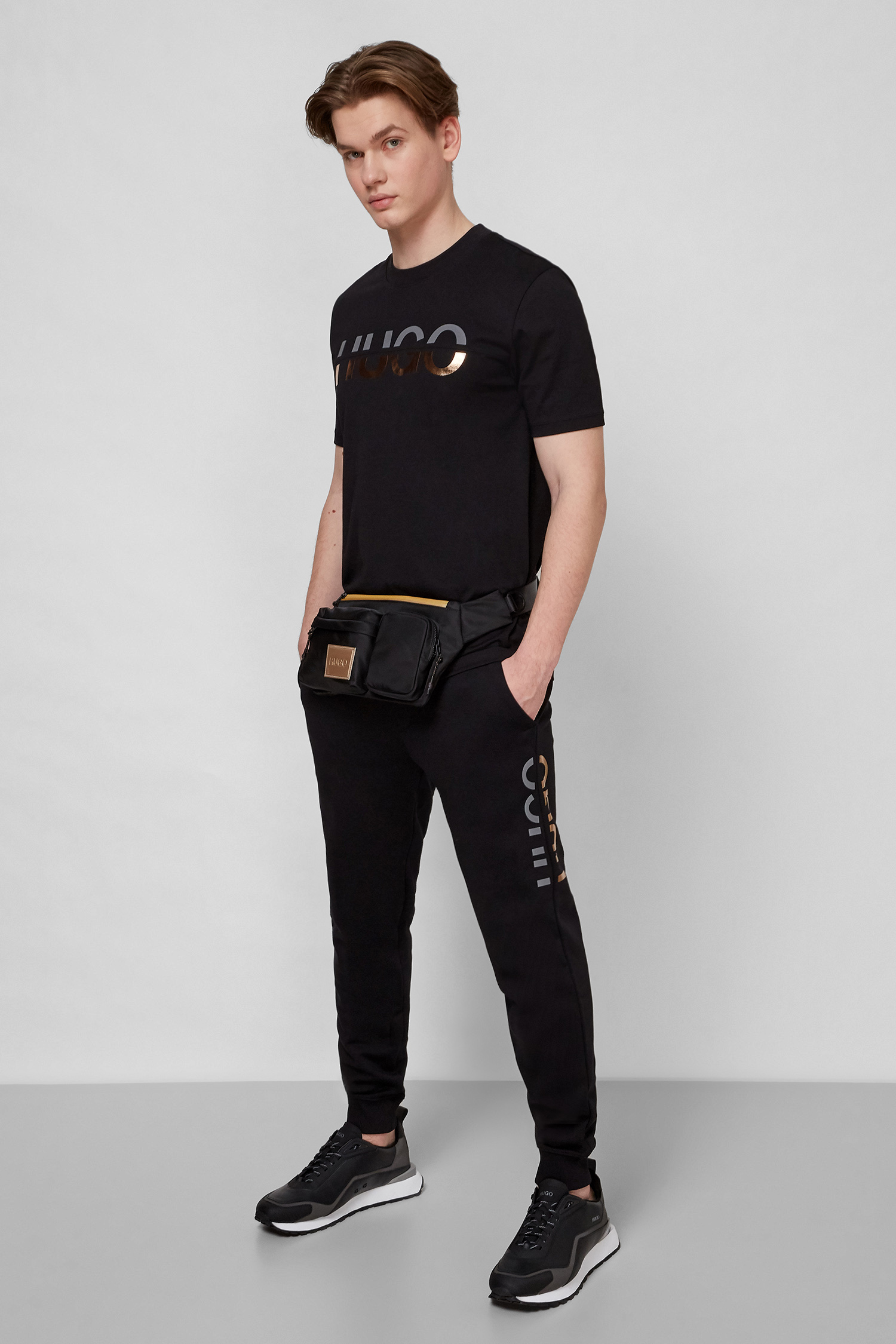 Черные спортивные брюки для парней HUGO 50461618;001