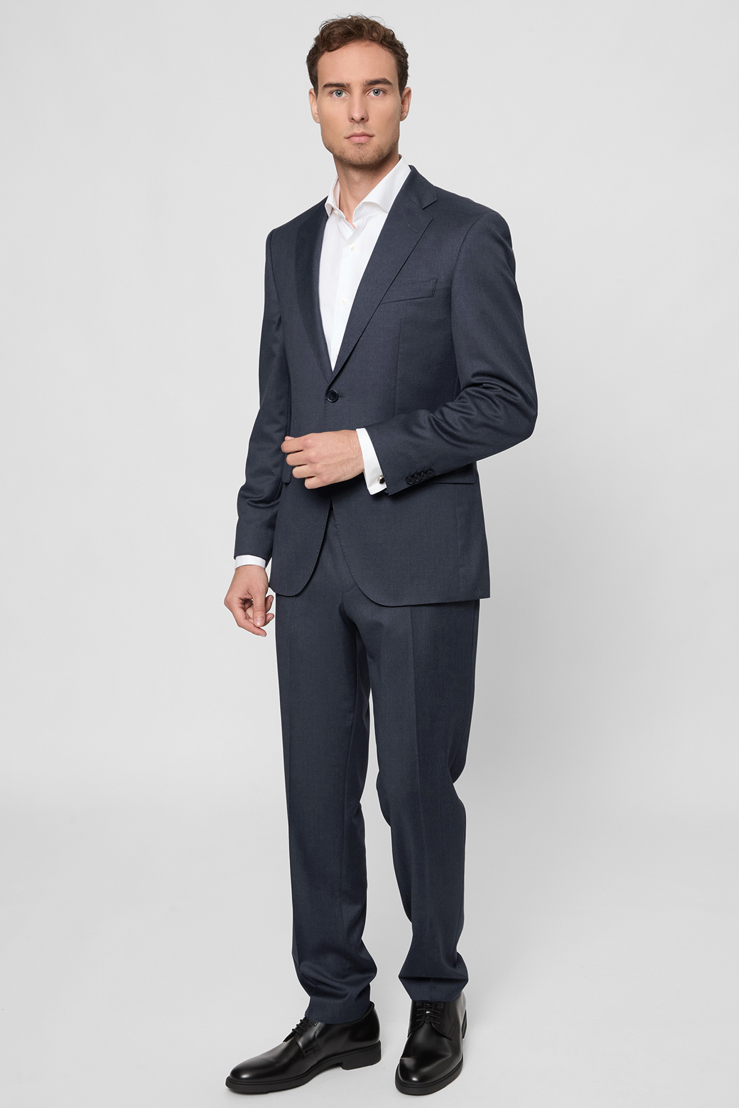 Мужской серый шерстяной пиджак BOSS 50469172;021