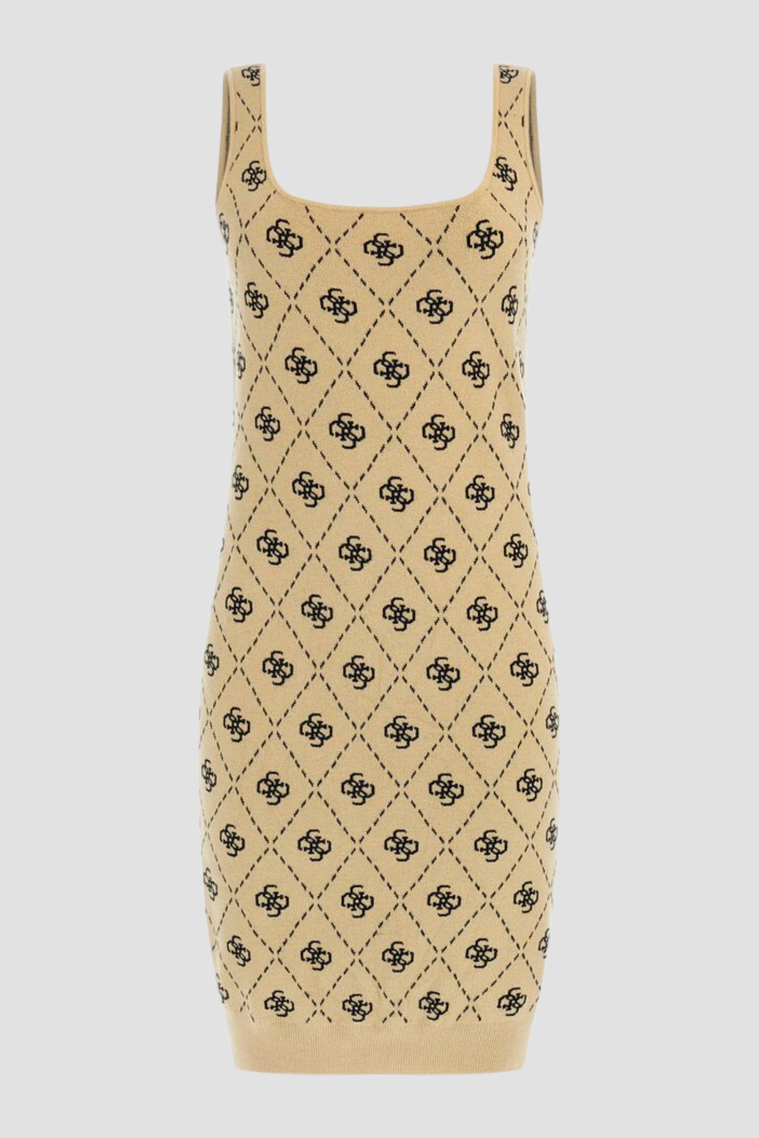 Женское бежевое платье с узором Guess W4BK98.Z3JD2;FN3N