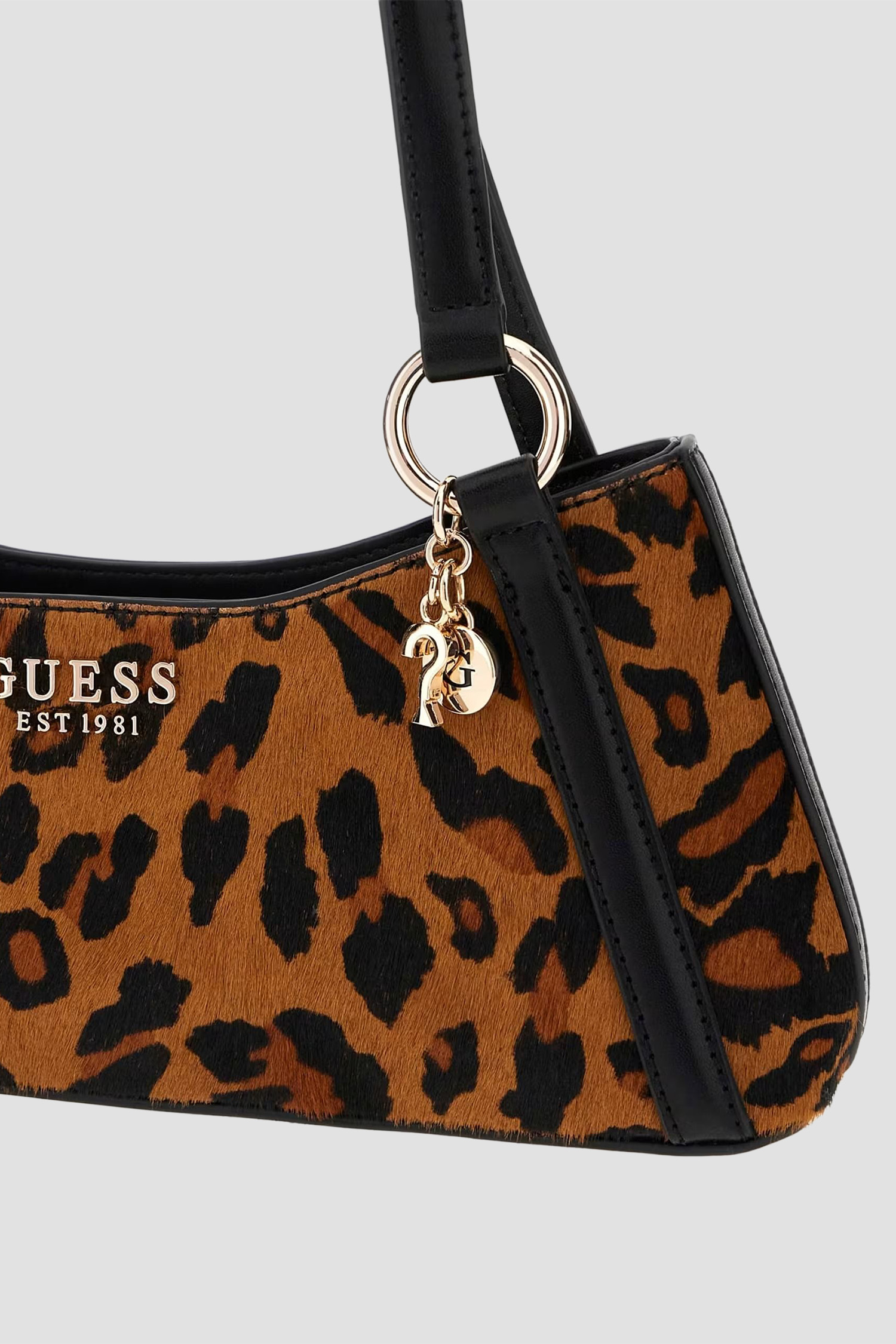 Женская рыжая кожаная сумка с узором Guess HWLO75.29180;LEO