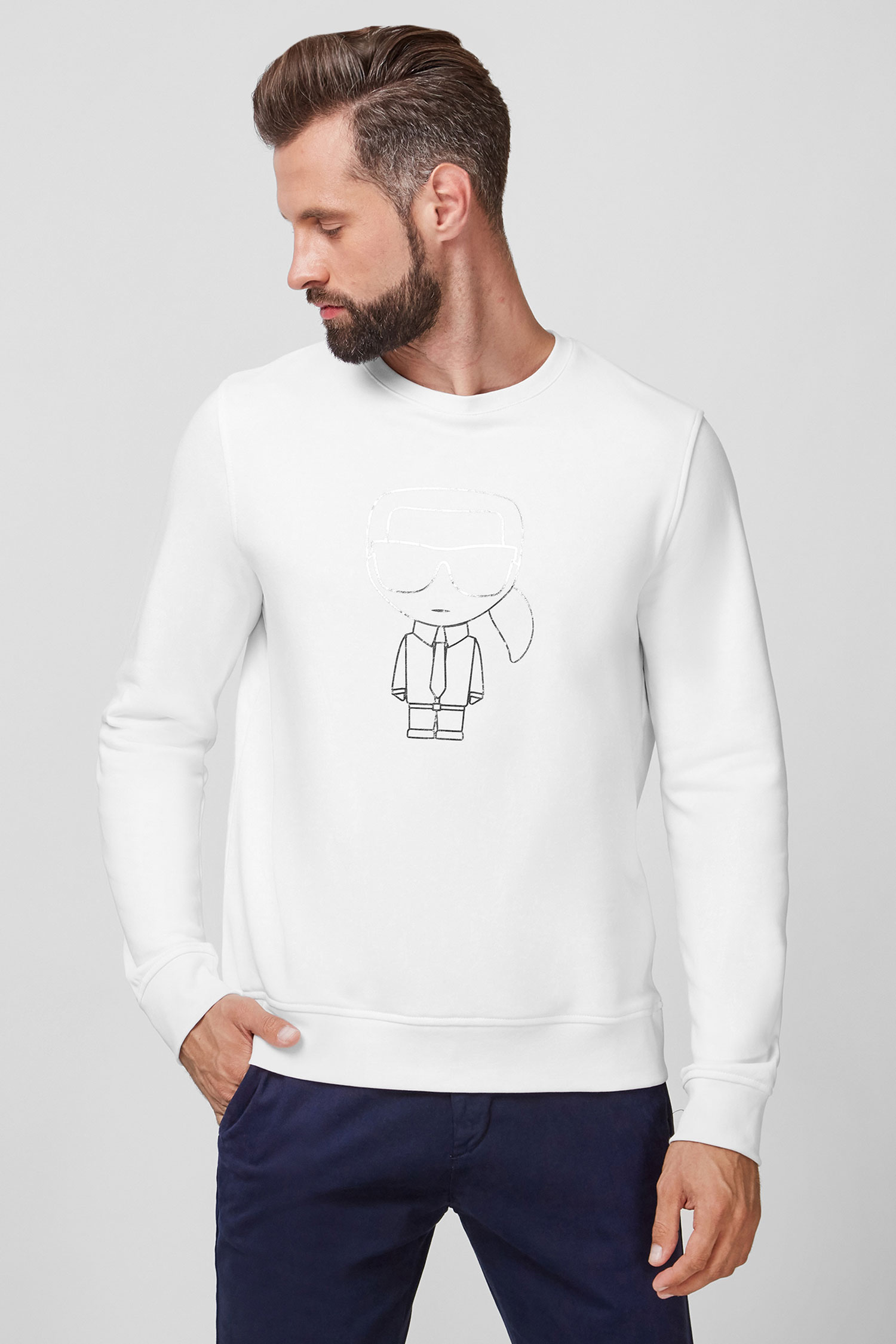 Чоловічий білий світшот Karl Lagerfeld 511900.705080;10