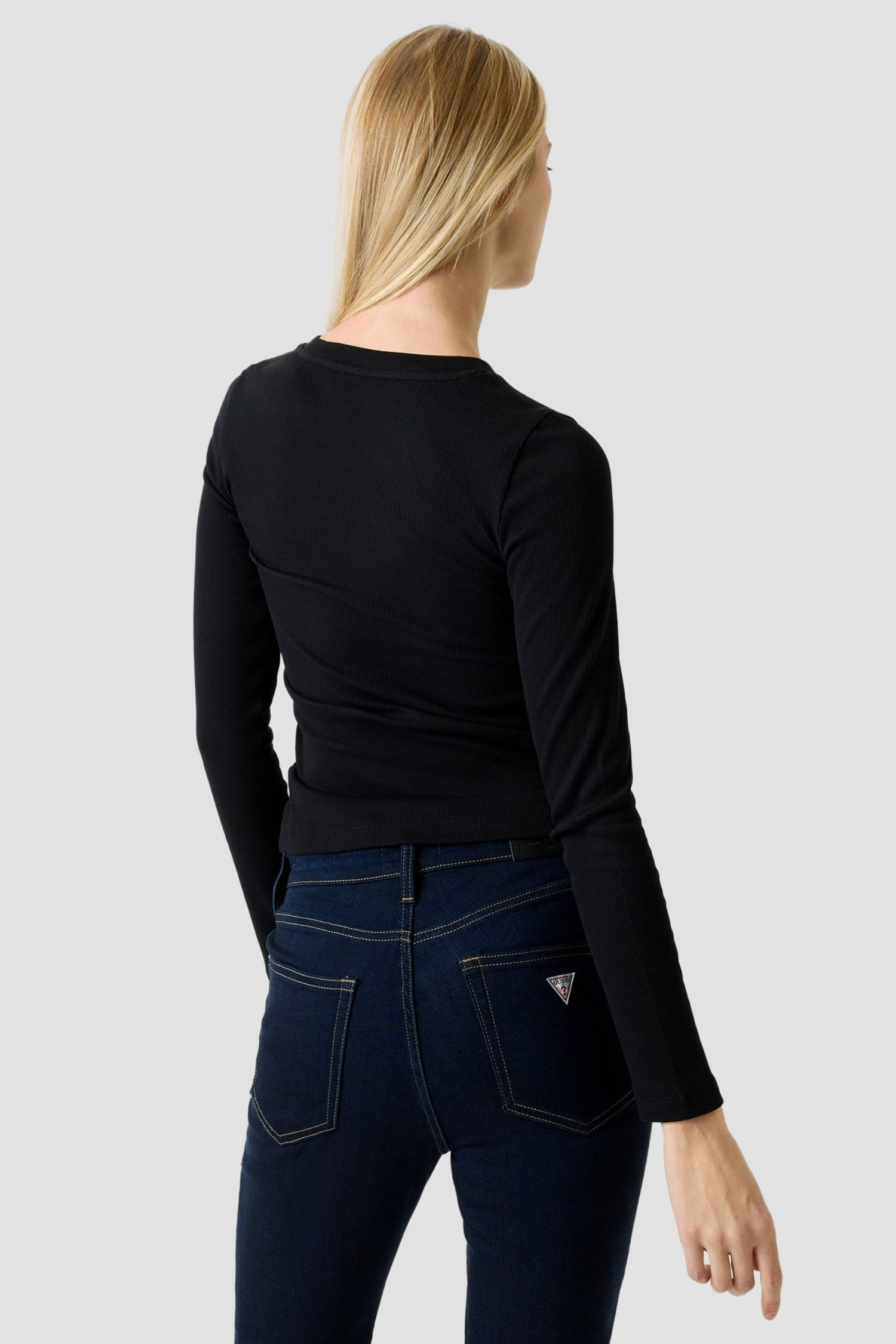 Жіночий чорний джемпер Guess Jeans W6RP22.KA0H1;JBLK