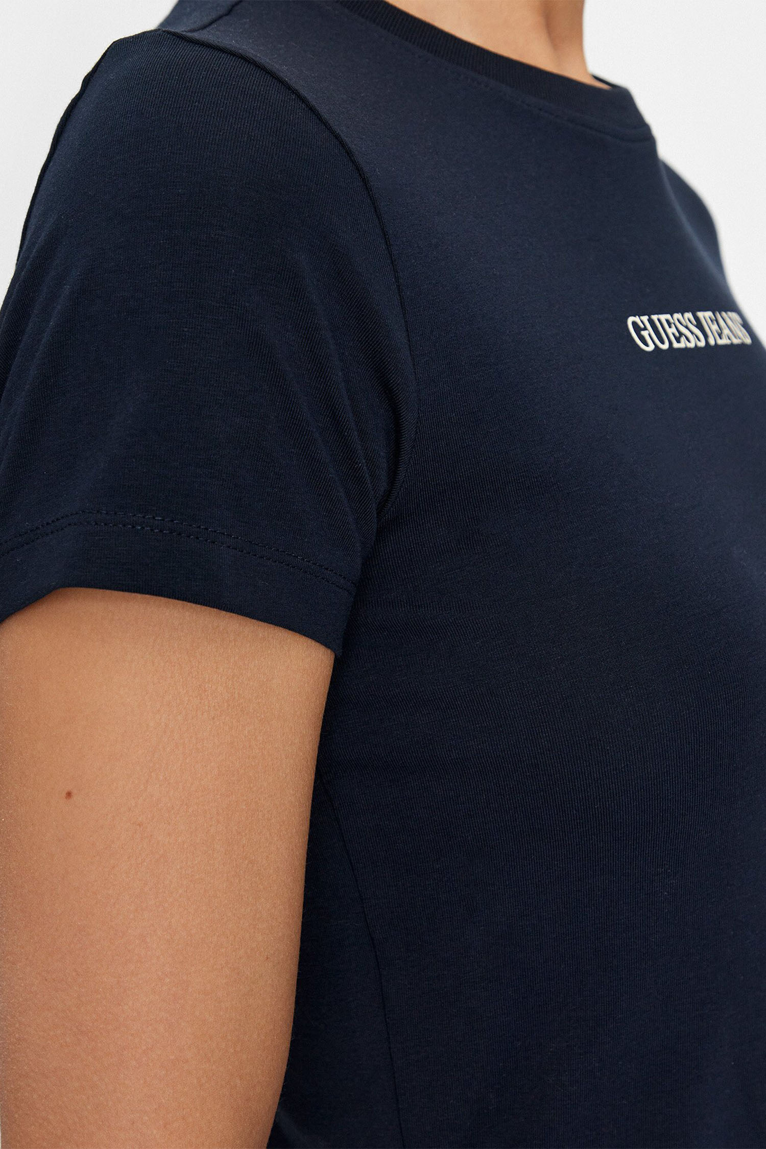 Женская темно-синяя футболка Guess Jeans W4YI01.J1314;A71W