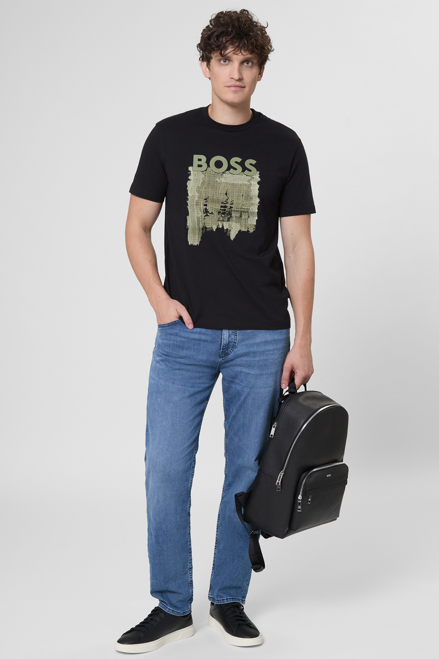 Мужская черная футболка BOSS 50543916;001