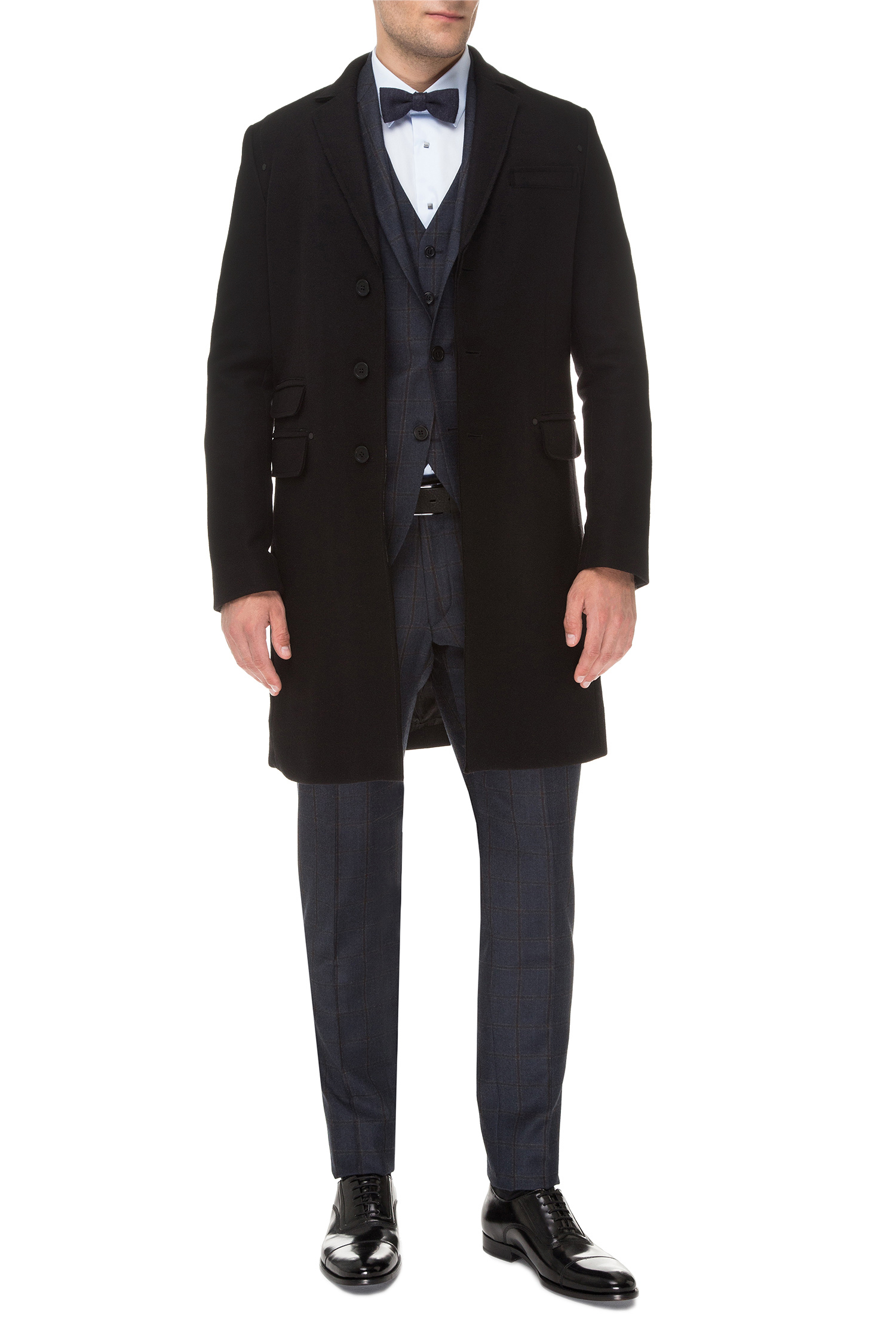Чоловіче чорне вовняне пальто Karl Lagerfeld 582799.455502;990