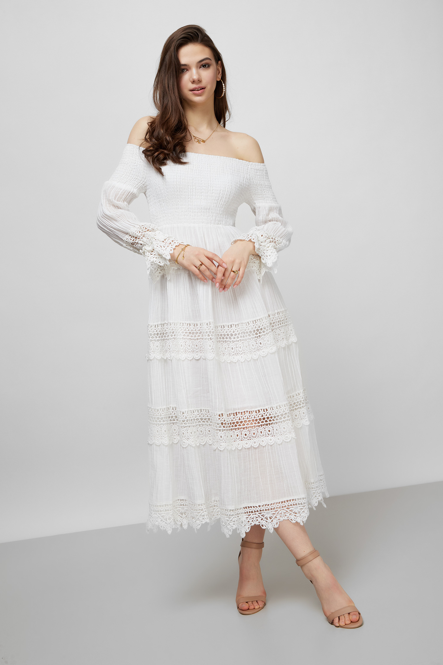 Біла сукня для дівчат Guess W1YK11.RE340;G011