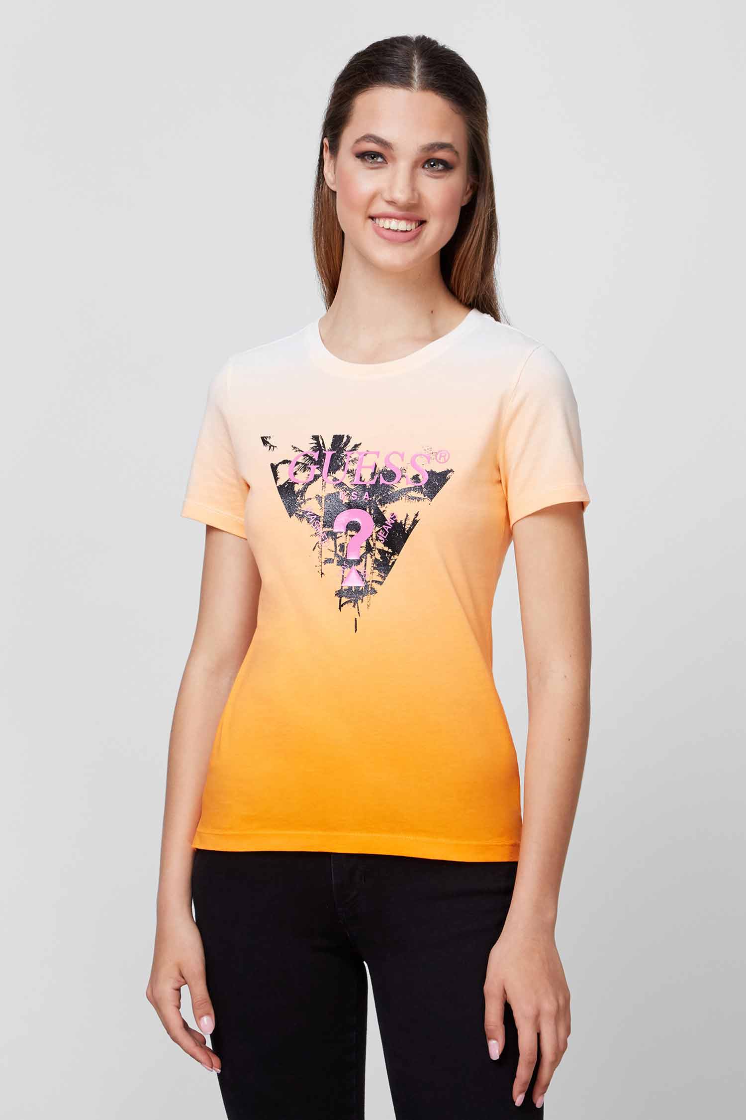 Женская оранжевая футболка Guess W1RI9D.I3Z00;F39F