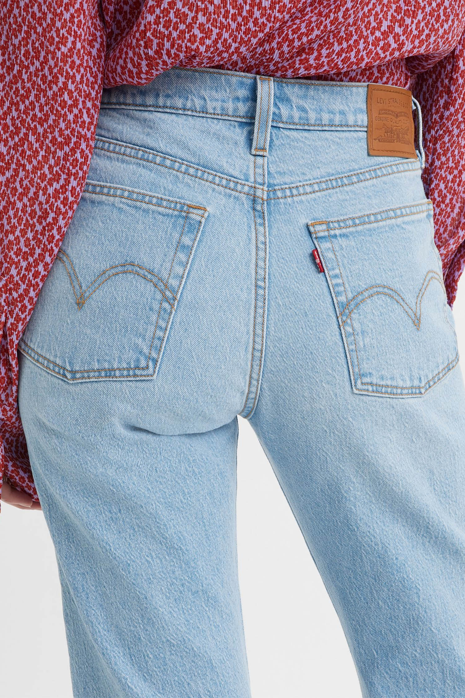 Женские голубые джинсы Wedgie Straight Levi’s® 34964;0196