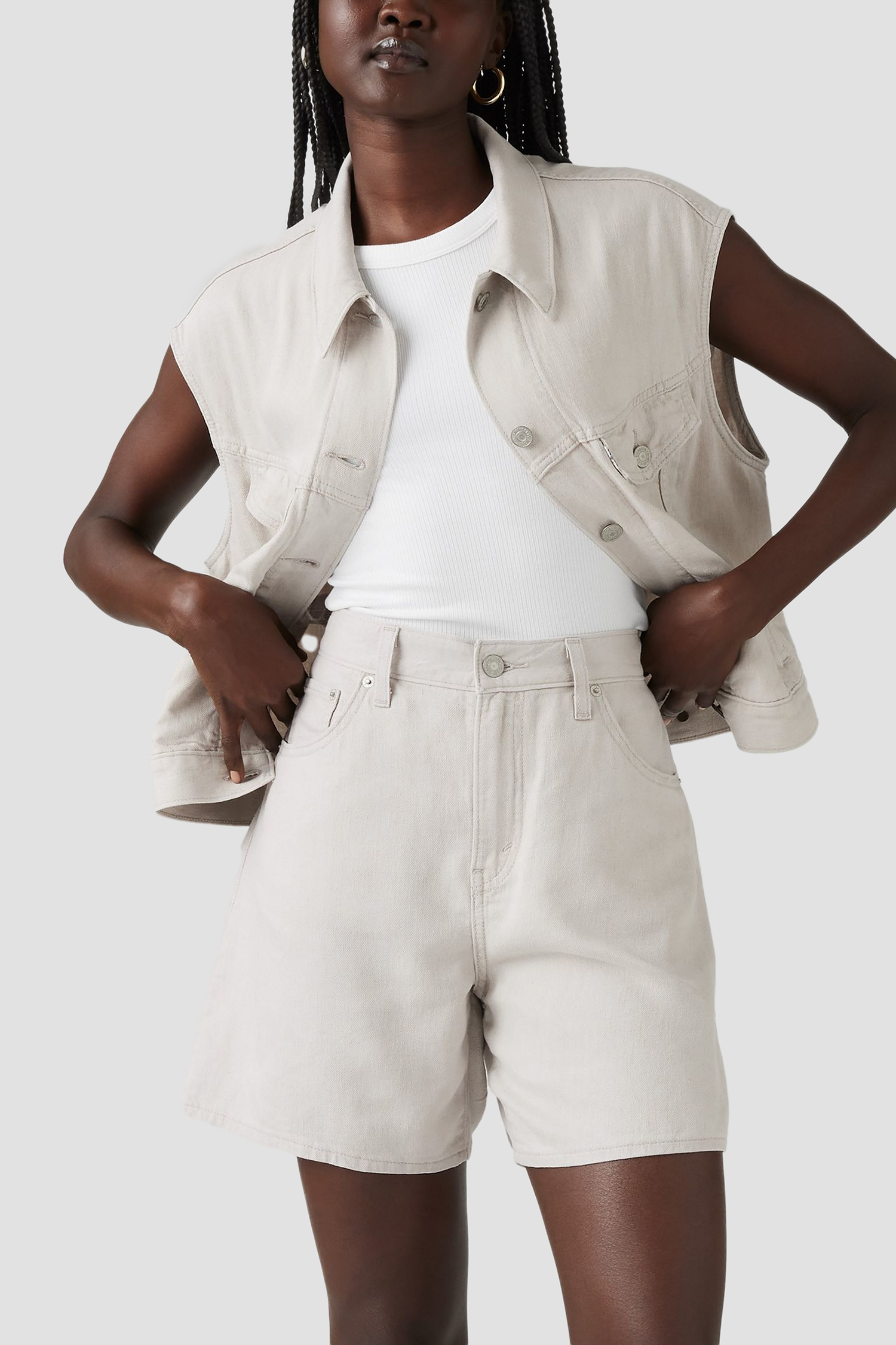 Жіночі світло-сірі лляні шорти High Rise Baggy Levi’s® A9311;0018