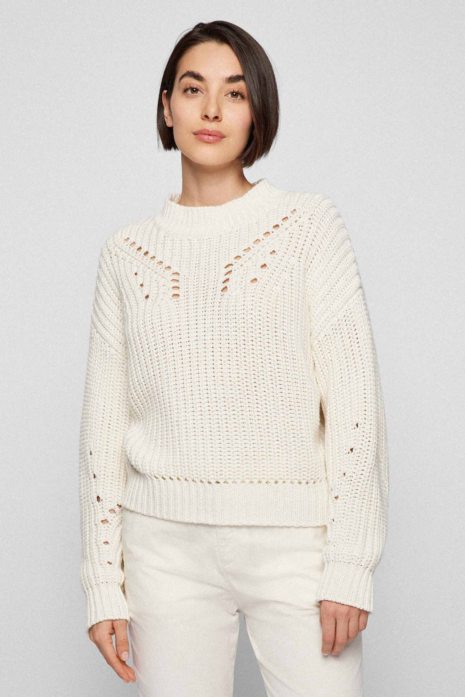 Женский белый свитер BOSS 50472001;118