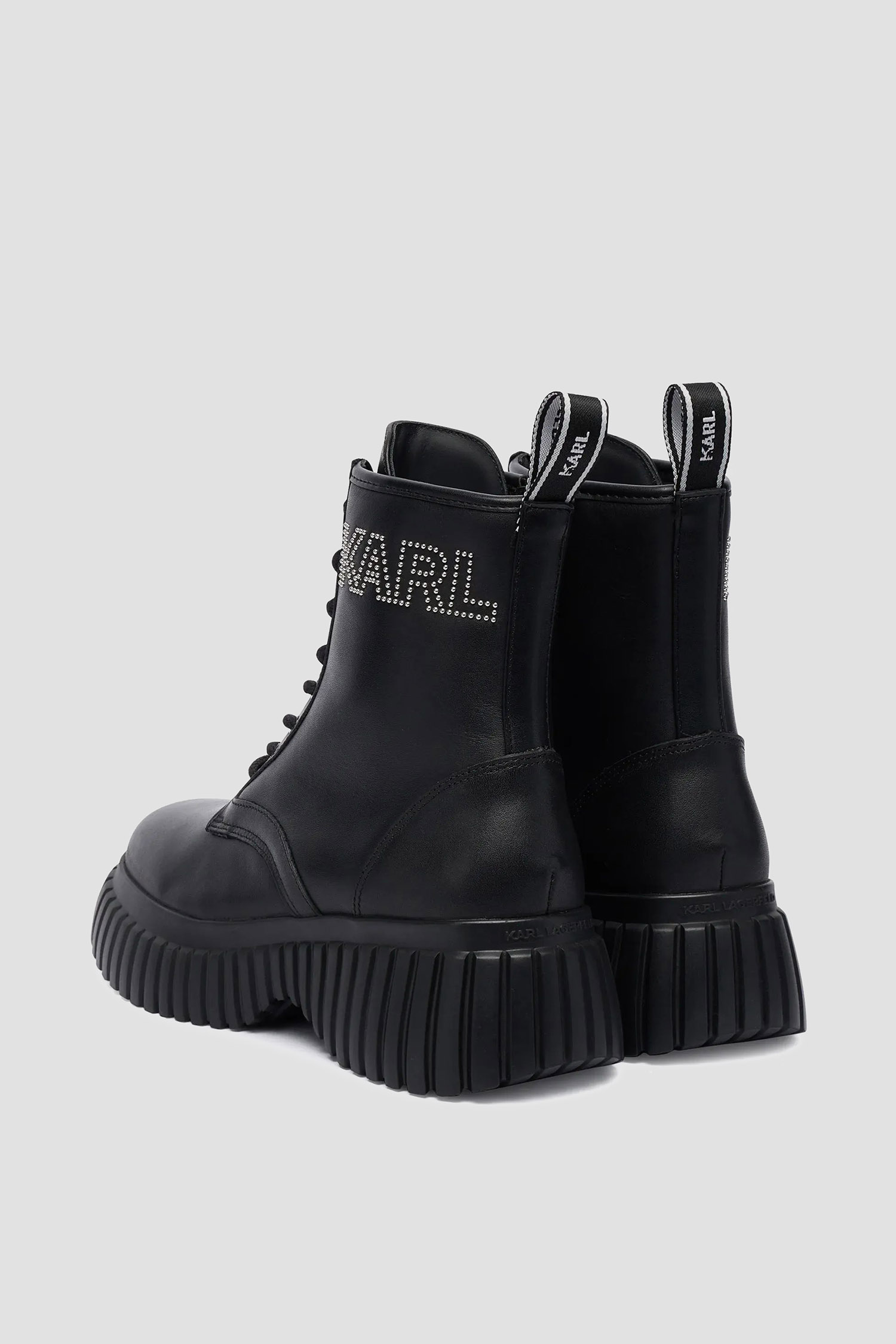 Жіночі чорні шкіряні черевики Karl Lagerfeld KL44475;000