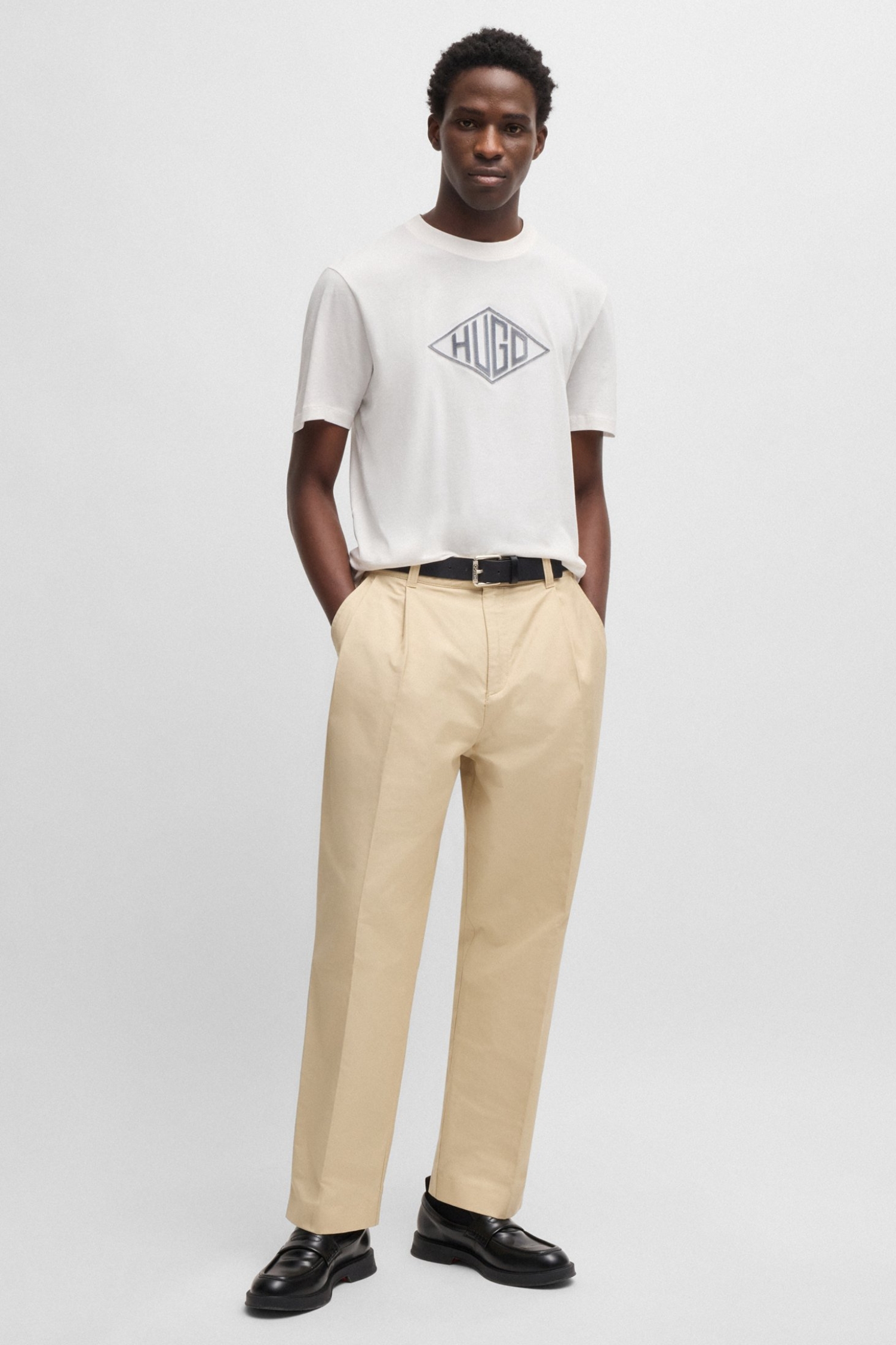 Мужская белая футболка HUGO 50534934;102