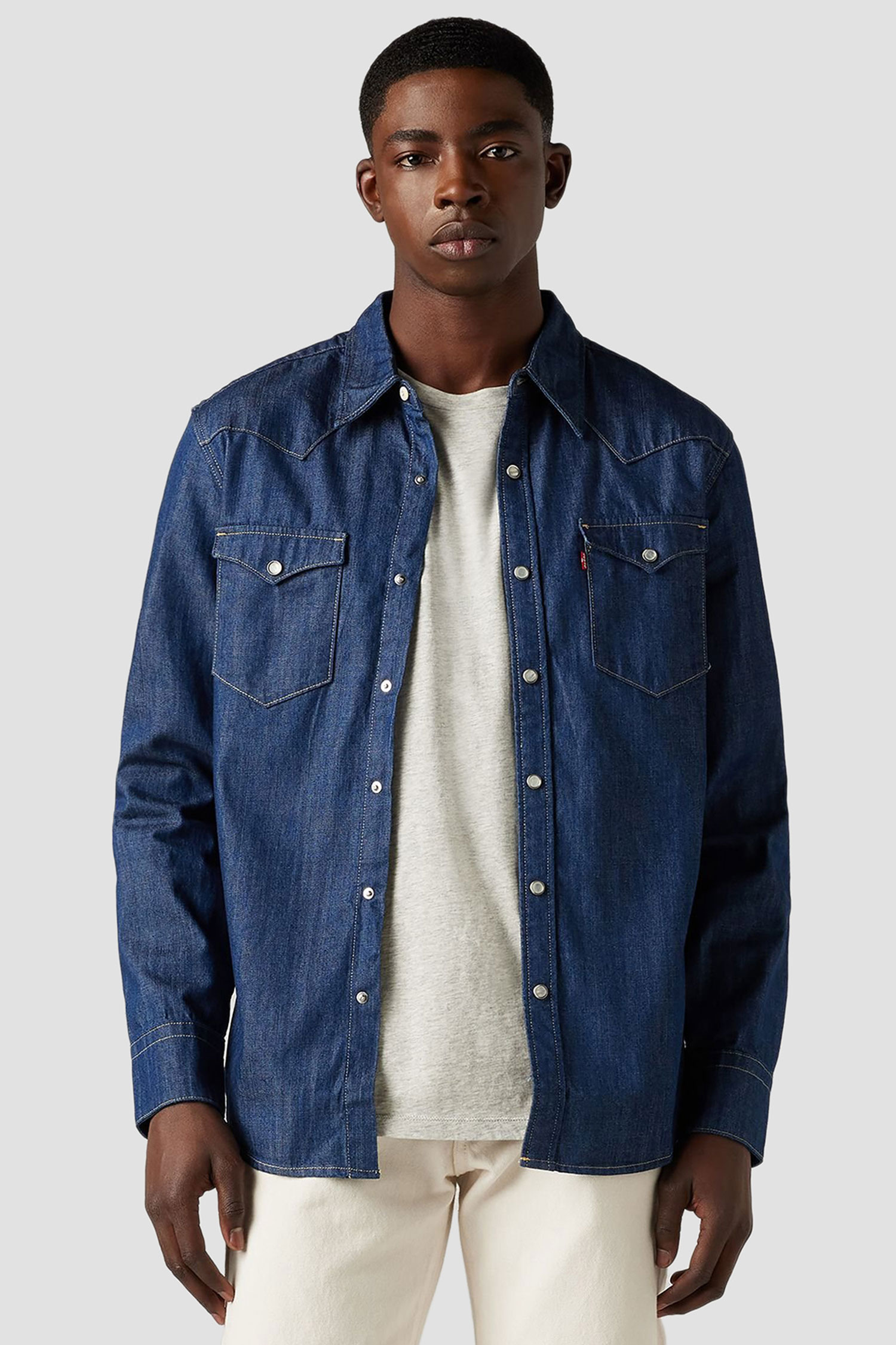 Мужская темно-синяя  джинсовая рубашка Levi’s® 85744;0000