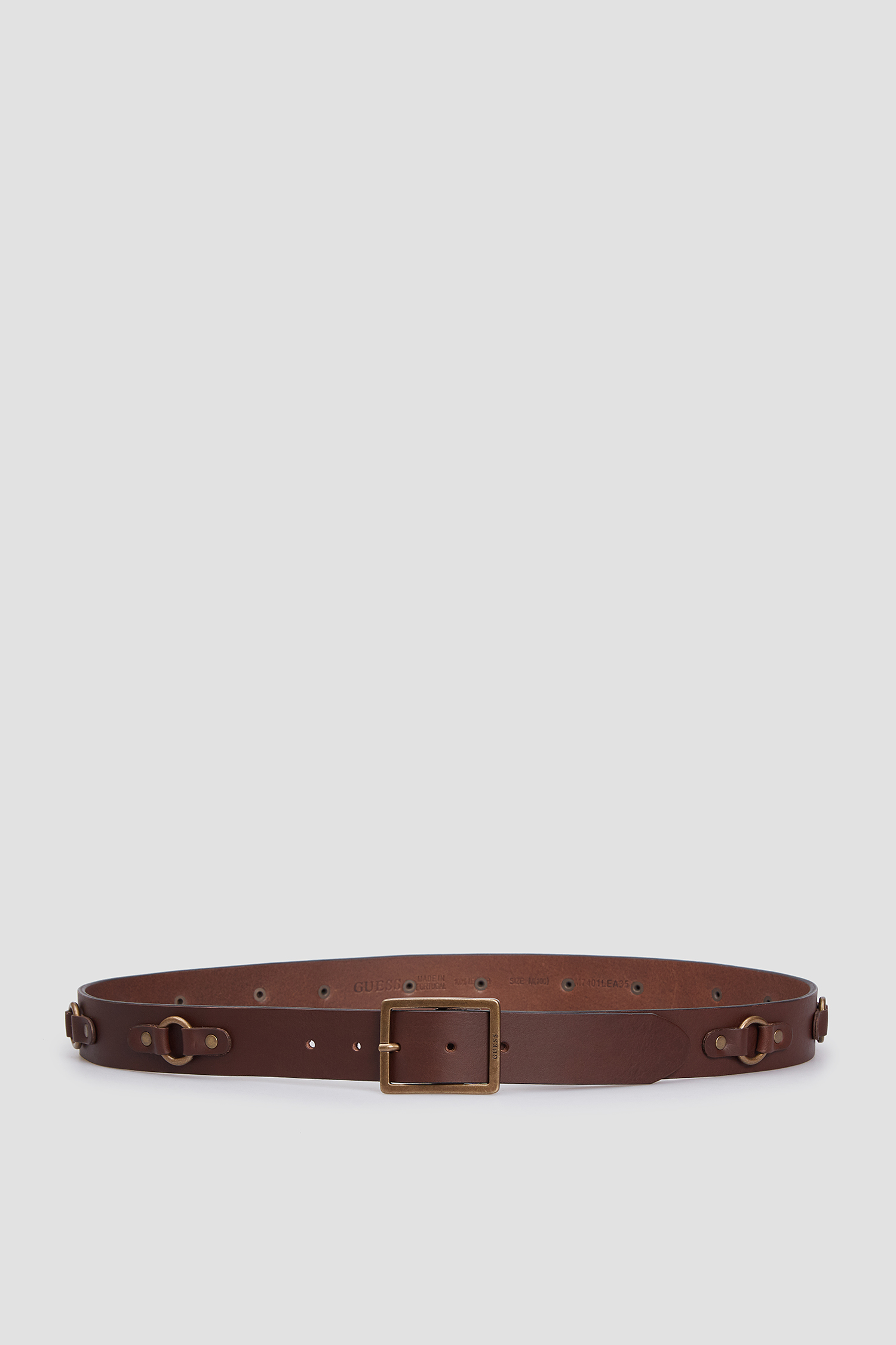 Мужской коричневый кожаный ремень Guess BM7401.LEA35;BRO