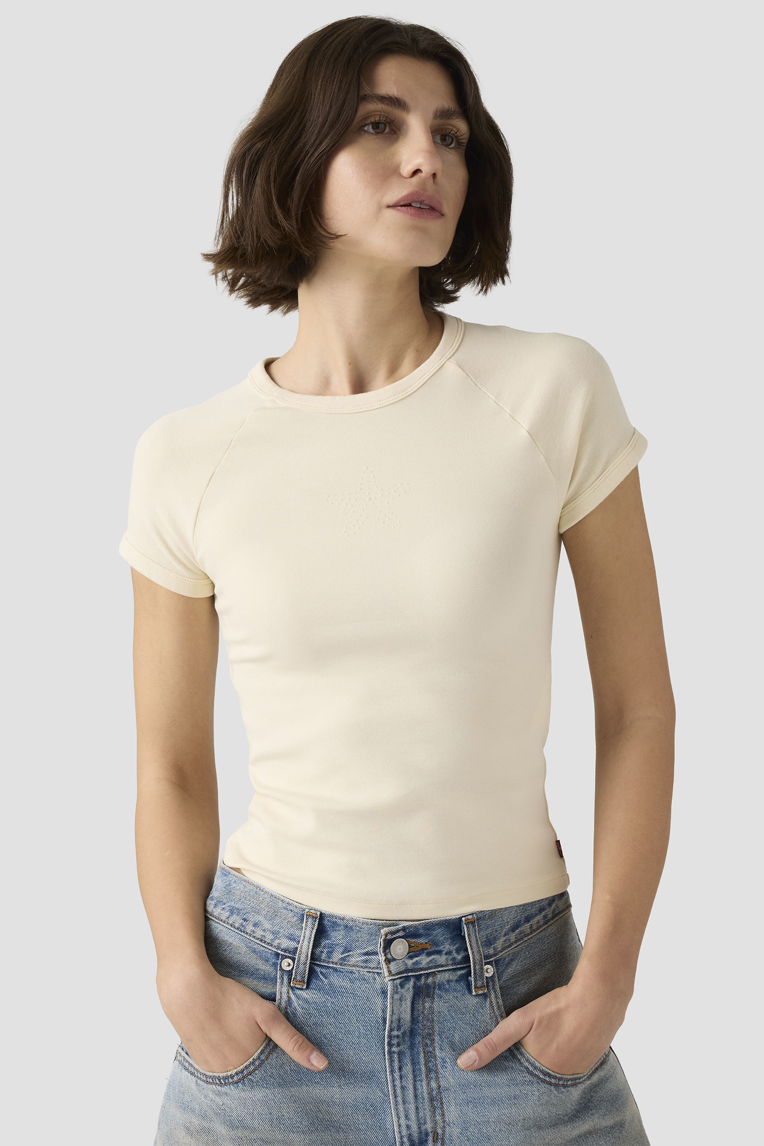 Женская бежевая футболка Levi’s® 003R2;0014