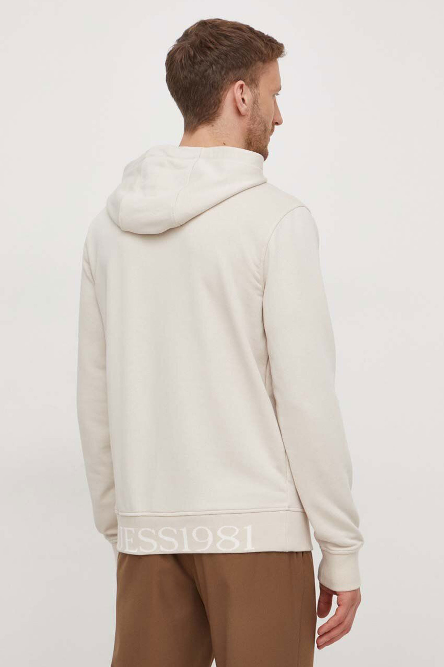 Мужское бежевое худи Guess M4RQ52.KBK32;G1FG