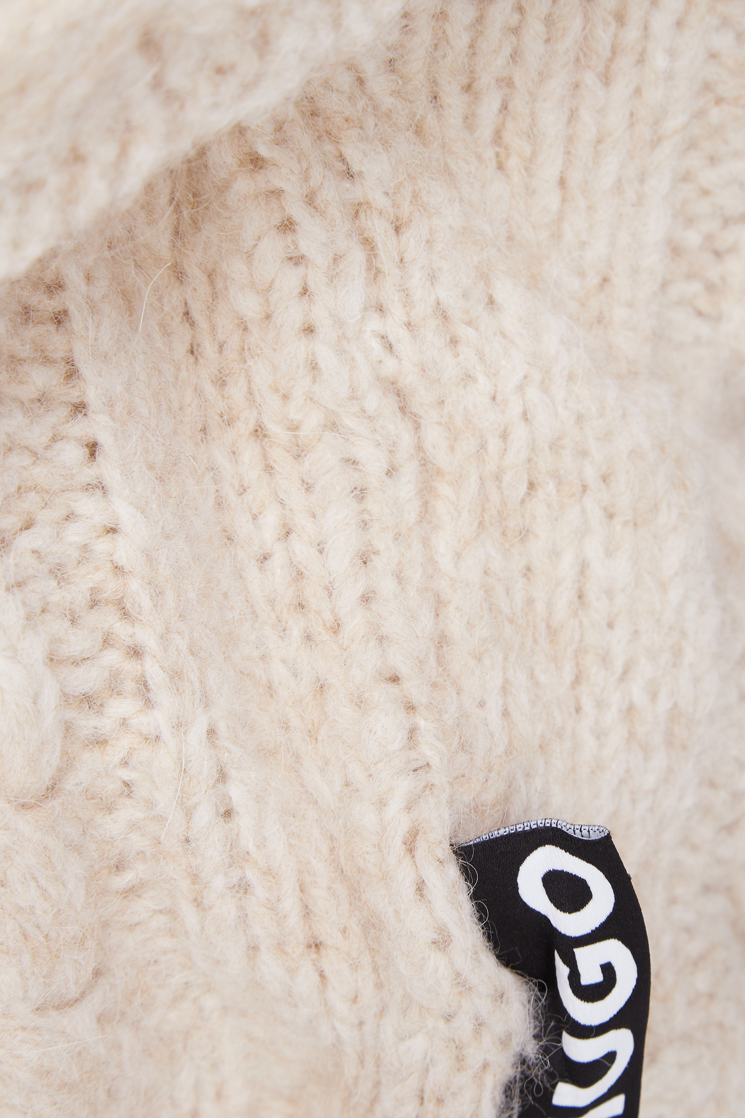 Женский бежевый шерстяной свитер HUGO 50500803;270