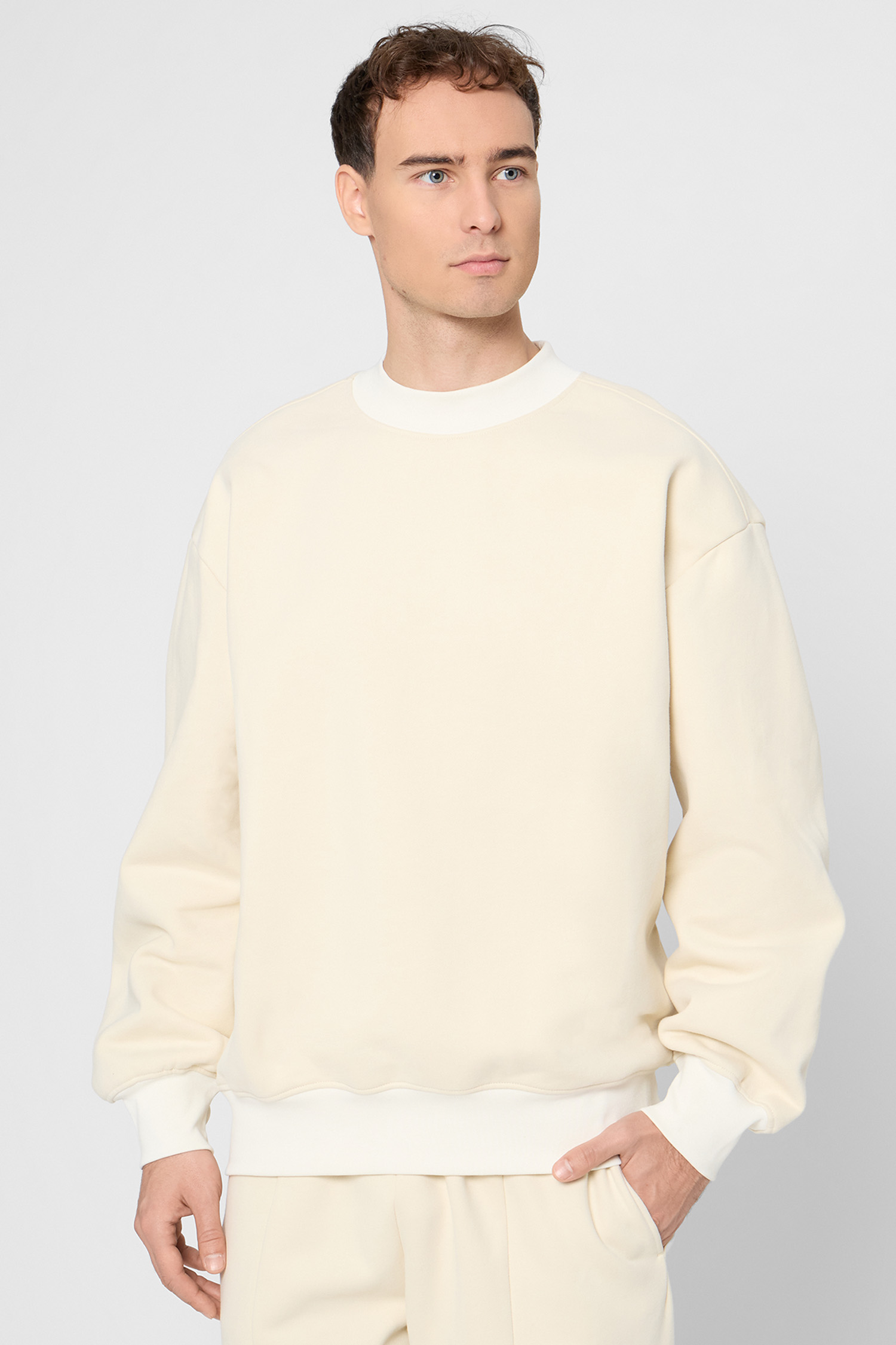 Мужской бежевый свитшот BOSS 50549069;131