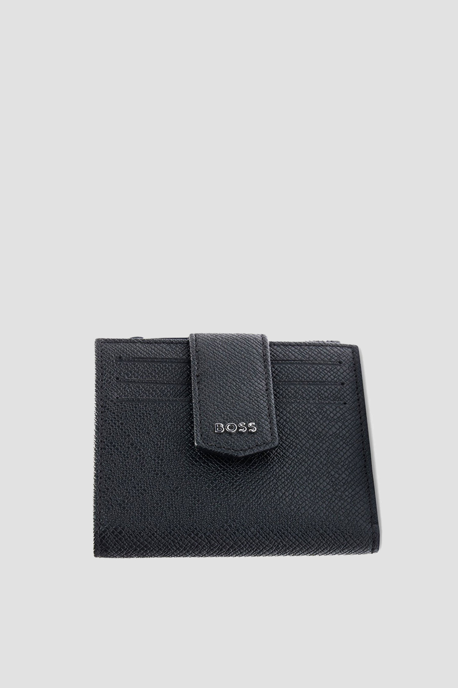 Чоловічий чорний шкіряний гаманець BOSS 50513639;001