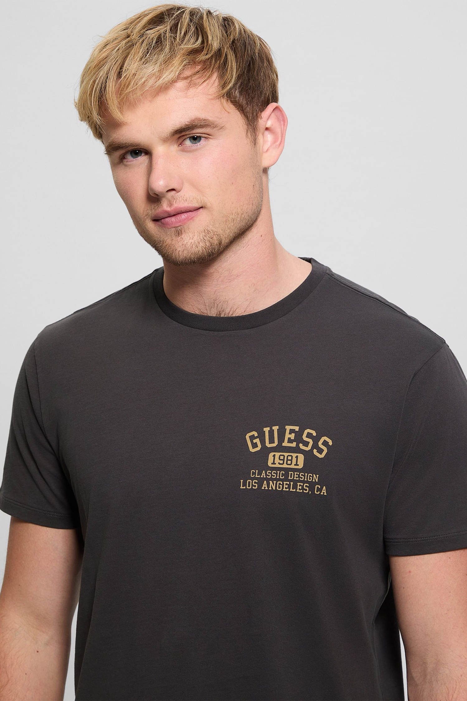 Мужская темно-коричневая футболка Guess M5RI86.K9RM1;JTMU