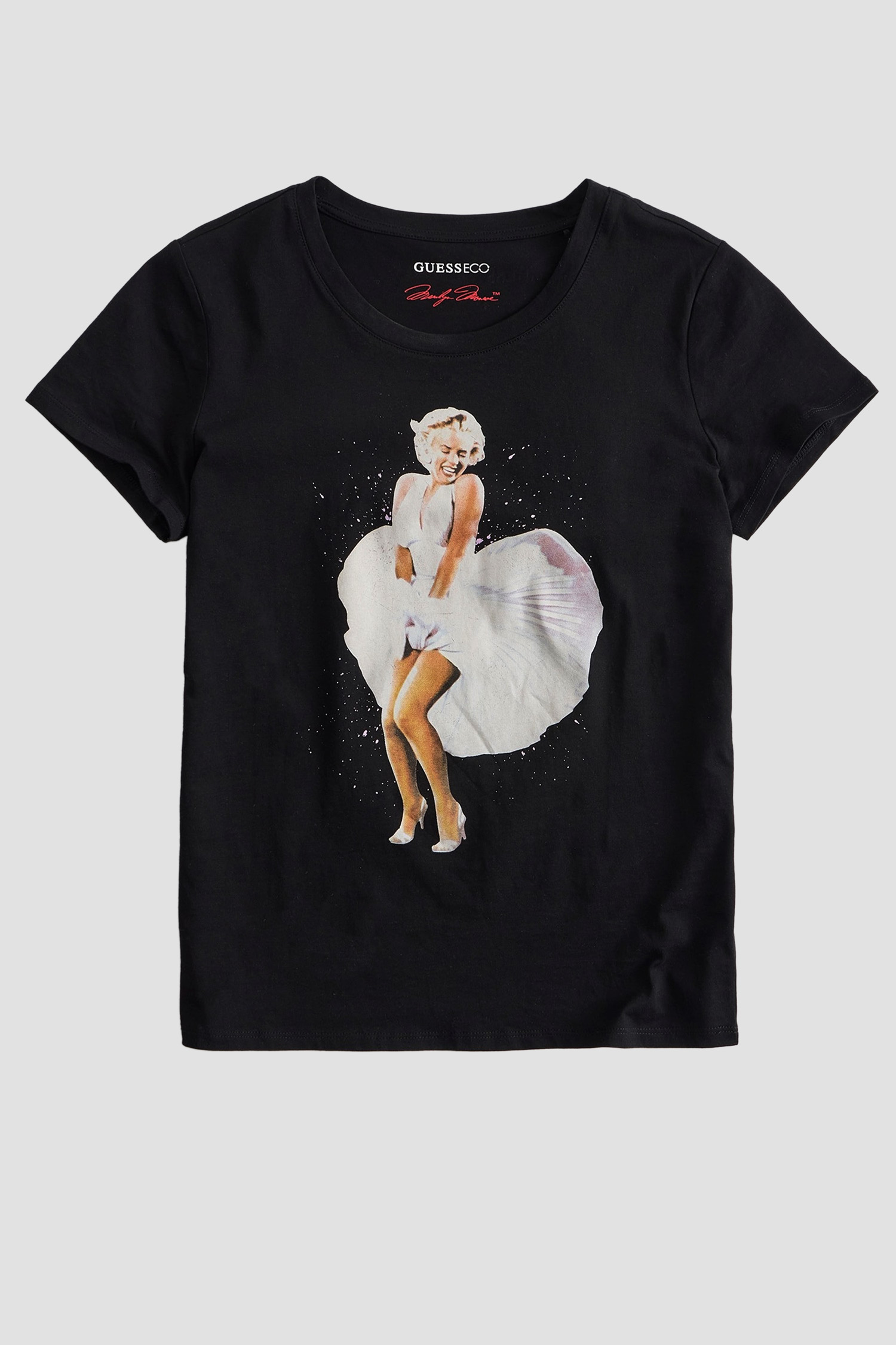 Жіноча чорна футболка Guess W6YI66.K6715;JBLK