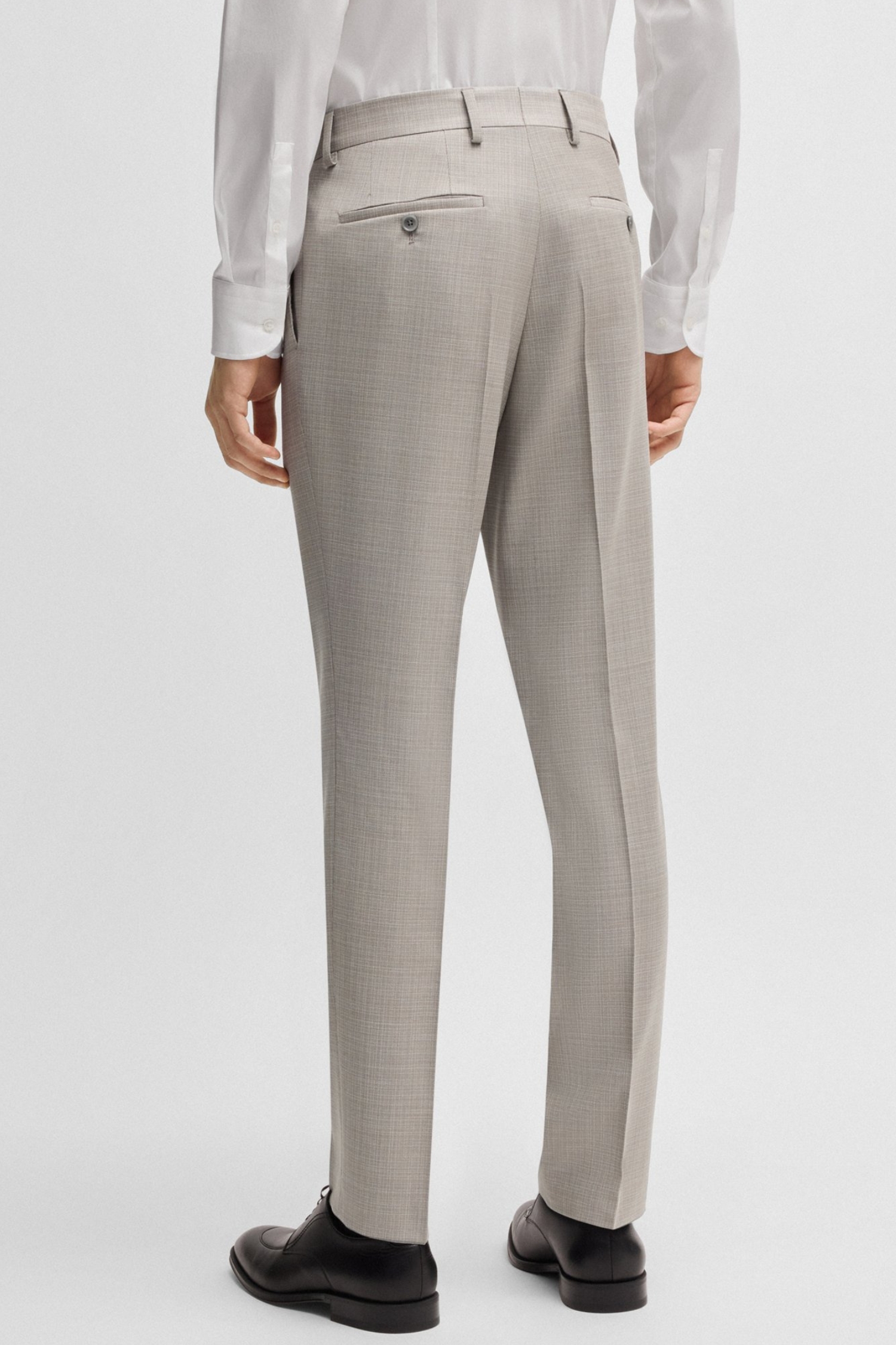 Чоловічий бежевий вовняний костюм (піджак, брюки) BOSS 50540973;275