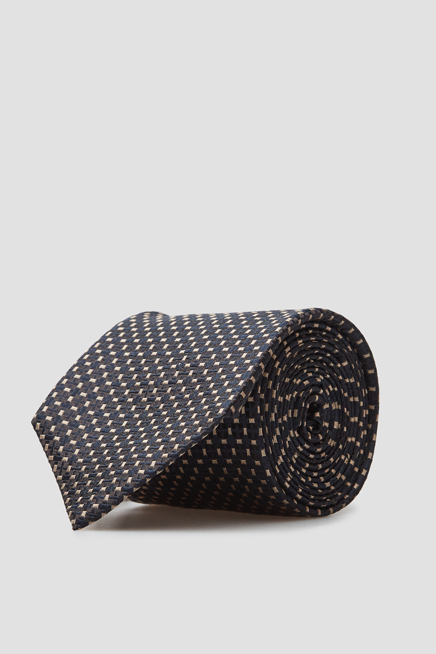 Мужской черный шелковый галстук с узором BOSS 50451904;268