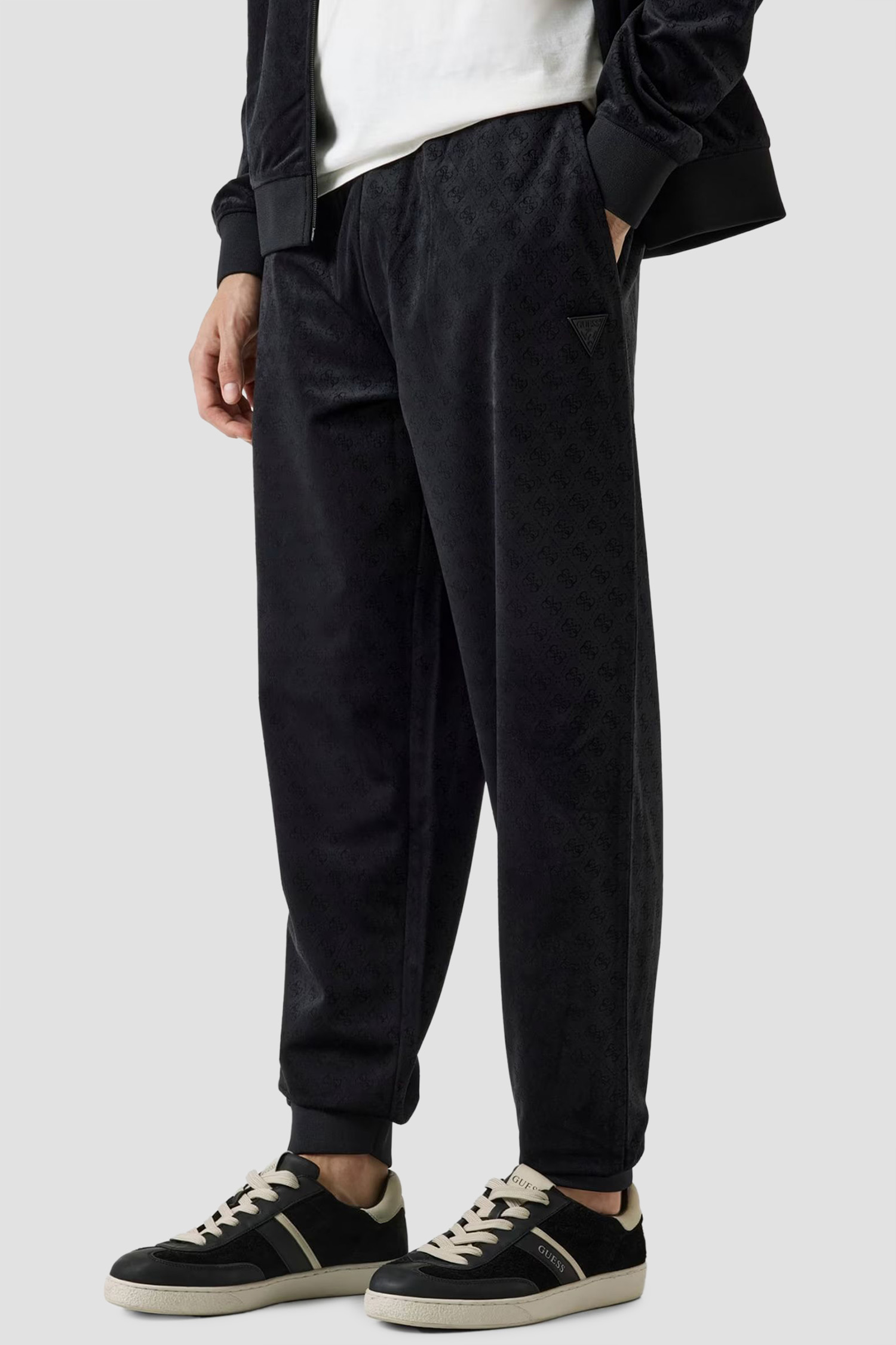 Чоловічі чорні спортивні штани з візерунком Guess Z6RB14.KD612;PJ69