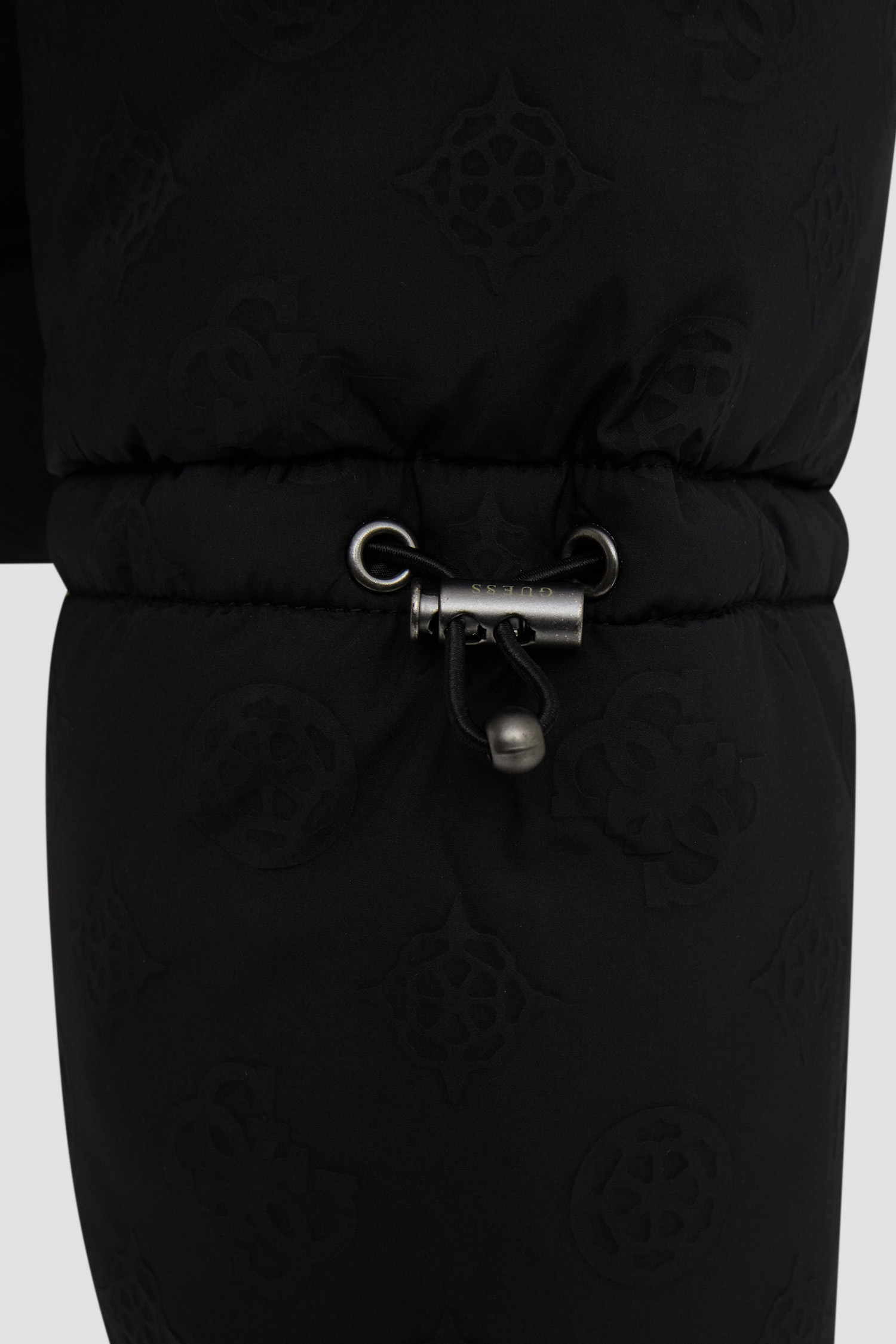 Жіноча чорна куртка з візерунком Guess W5BL43.W2902;JBLK