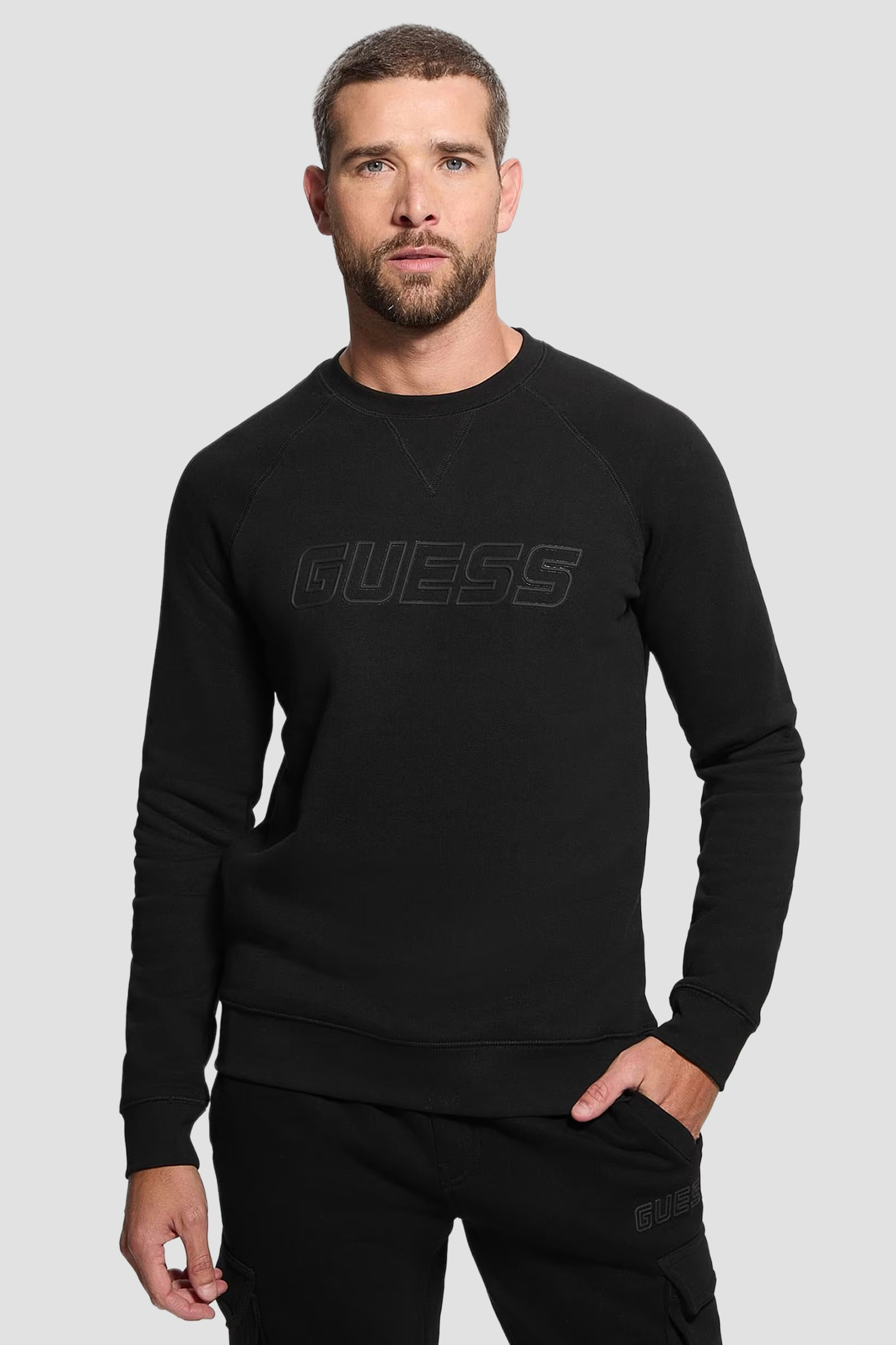 Чоловічий чорний світшот Guess Z4YQ16.K9V31;JBLK