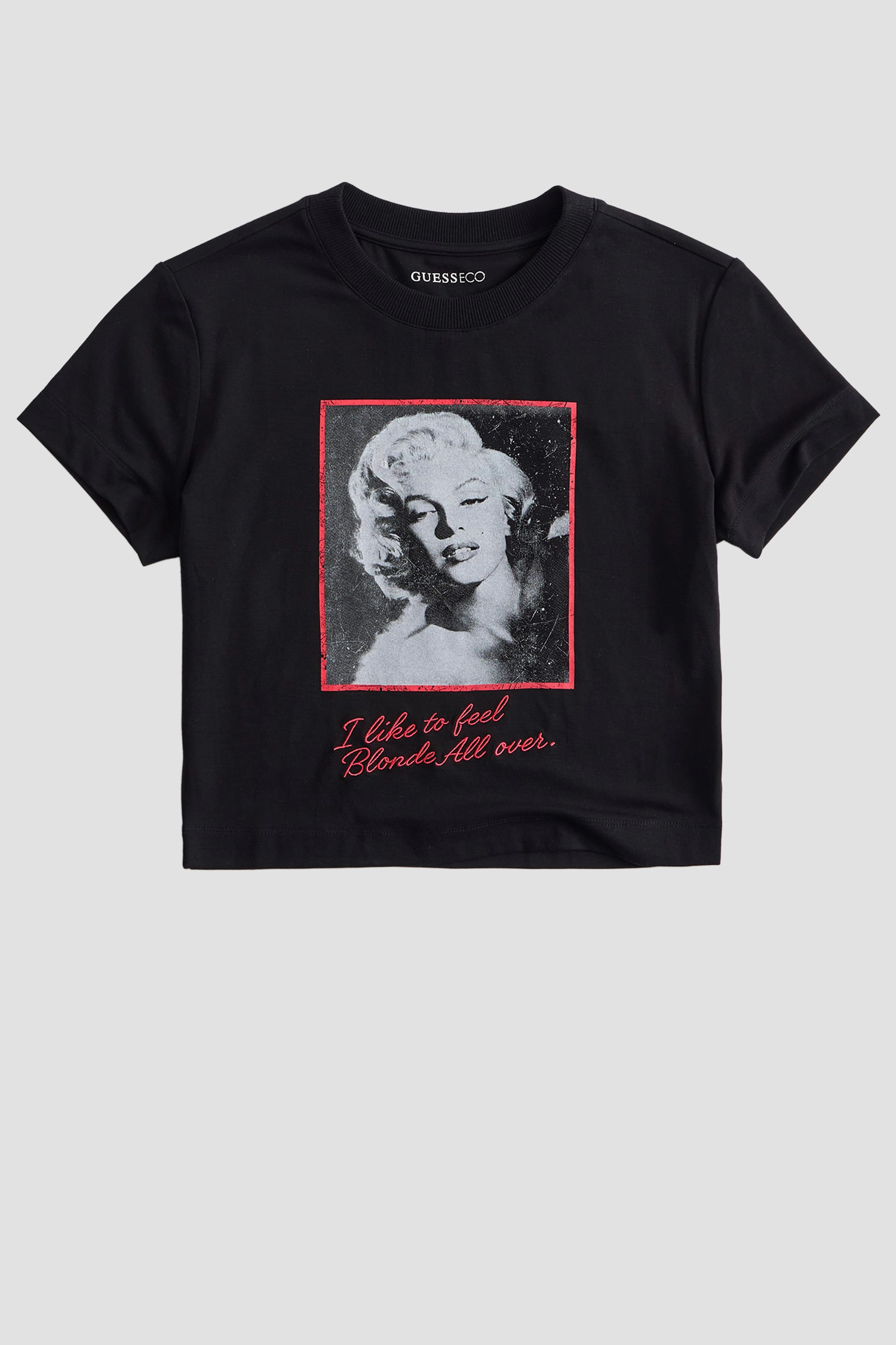 Жіноча чорна футболка Guess W6YI64.K6710;JBLK