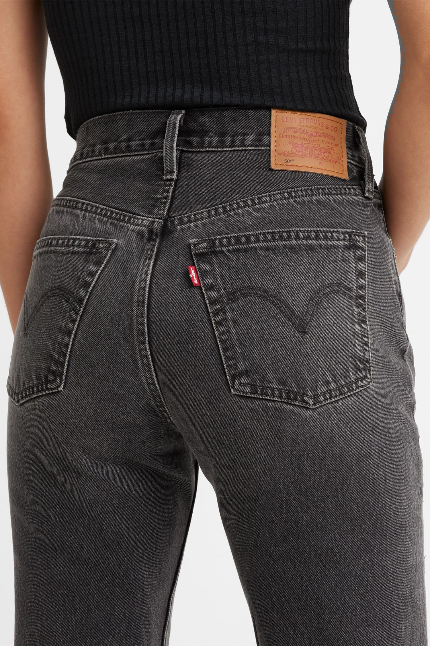 Женские черные джинсы 501® Straight Levi’s® 12501;0452