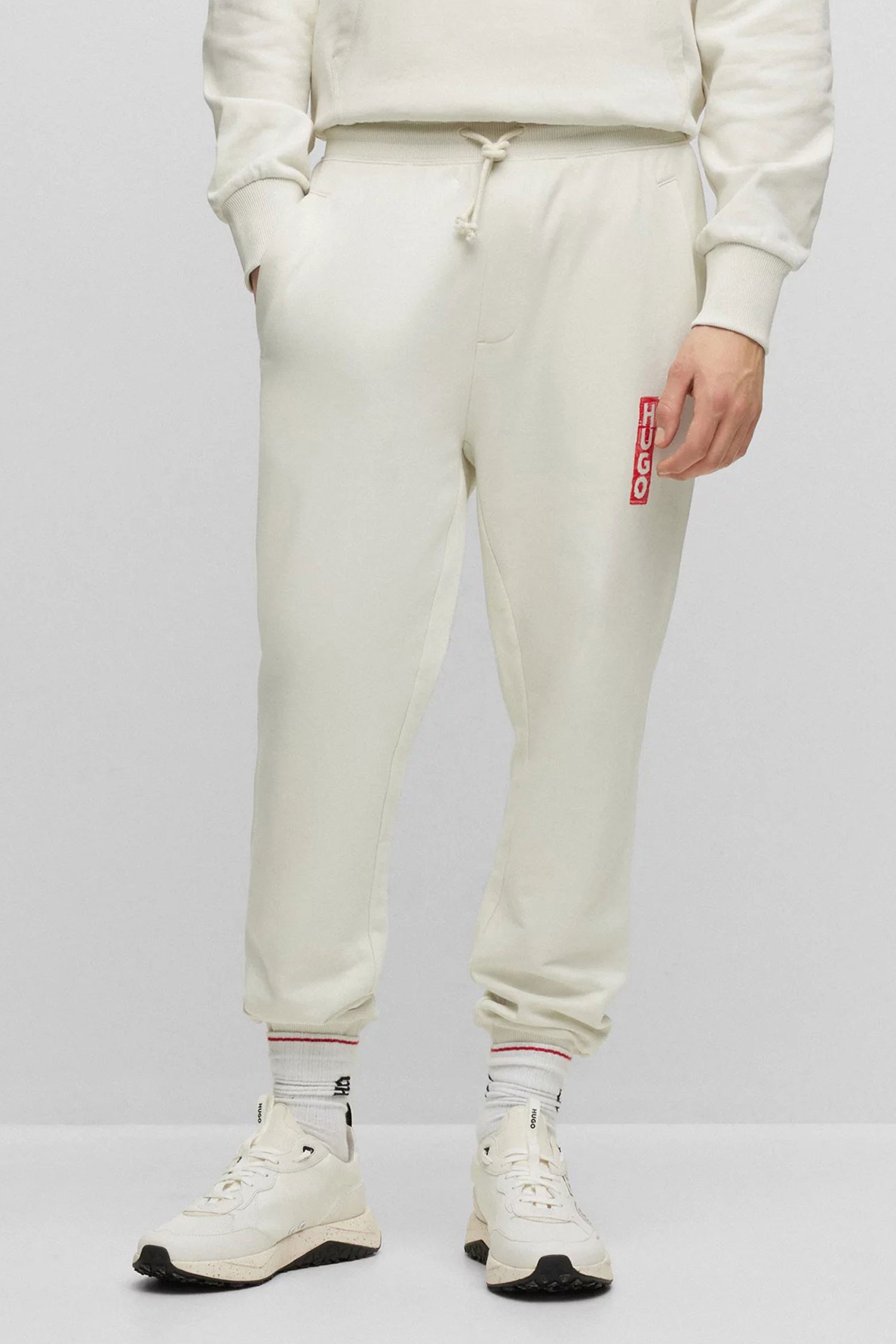 Мужские белые спортивные брюки HUGO 50494179;333