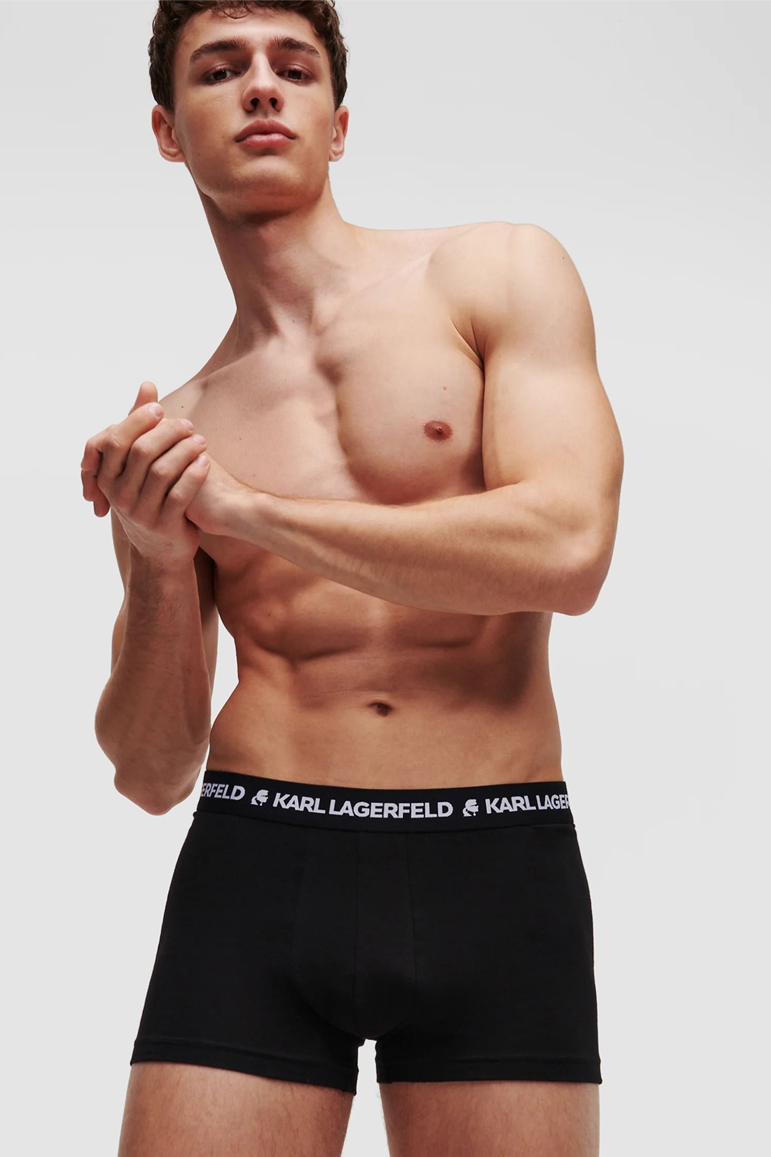 Мужские черные боксеры (3 шт) Karl Lagerfeld A1M47151;999